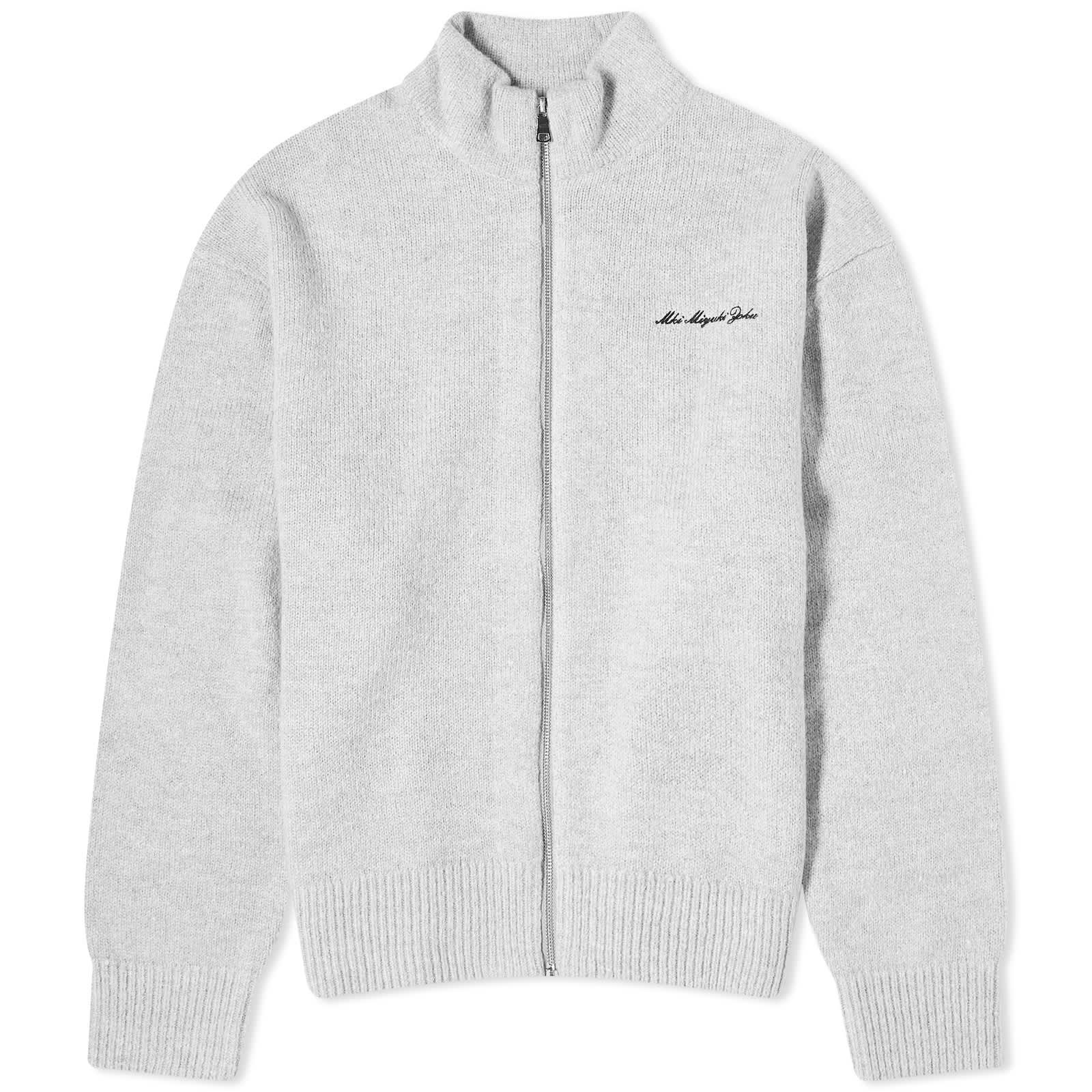 MKI Mohair Blend Knit Track Jacket Grey END.