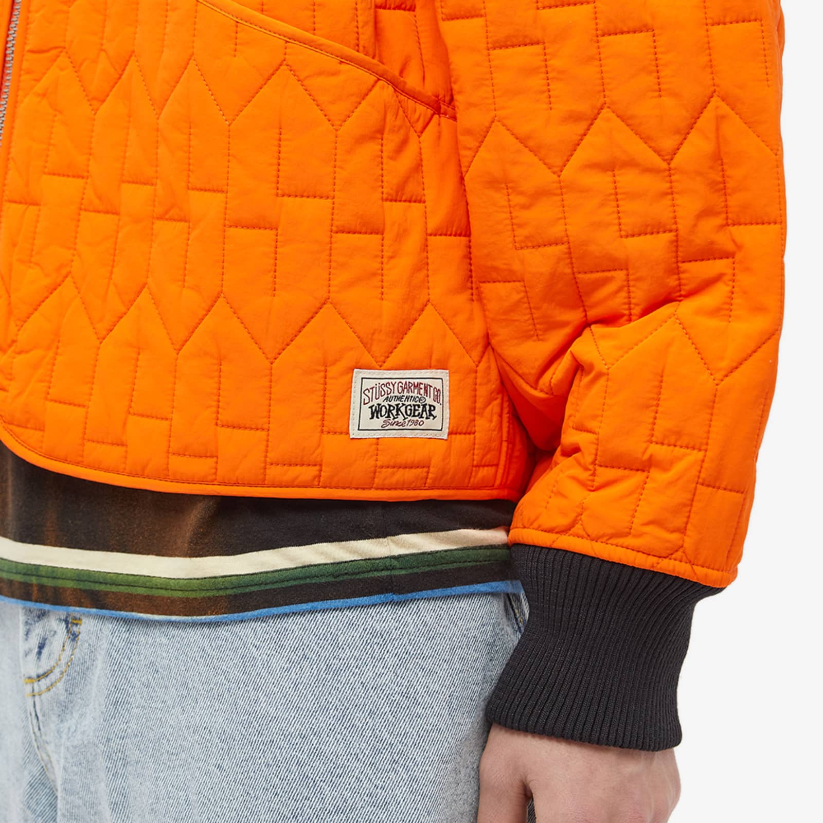 Stussy S Quilted Liner Jacket - Orange