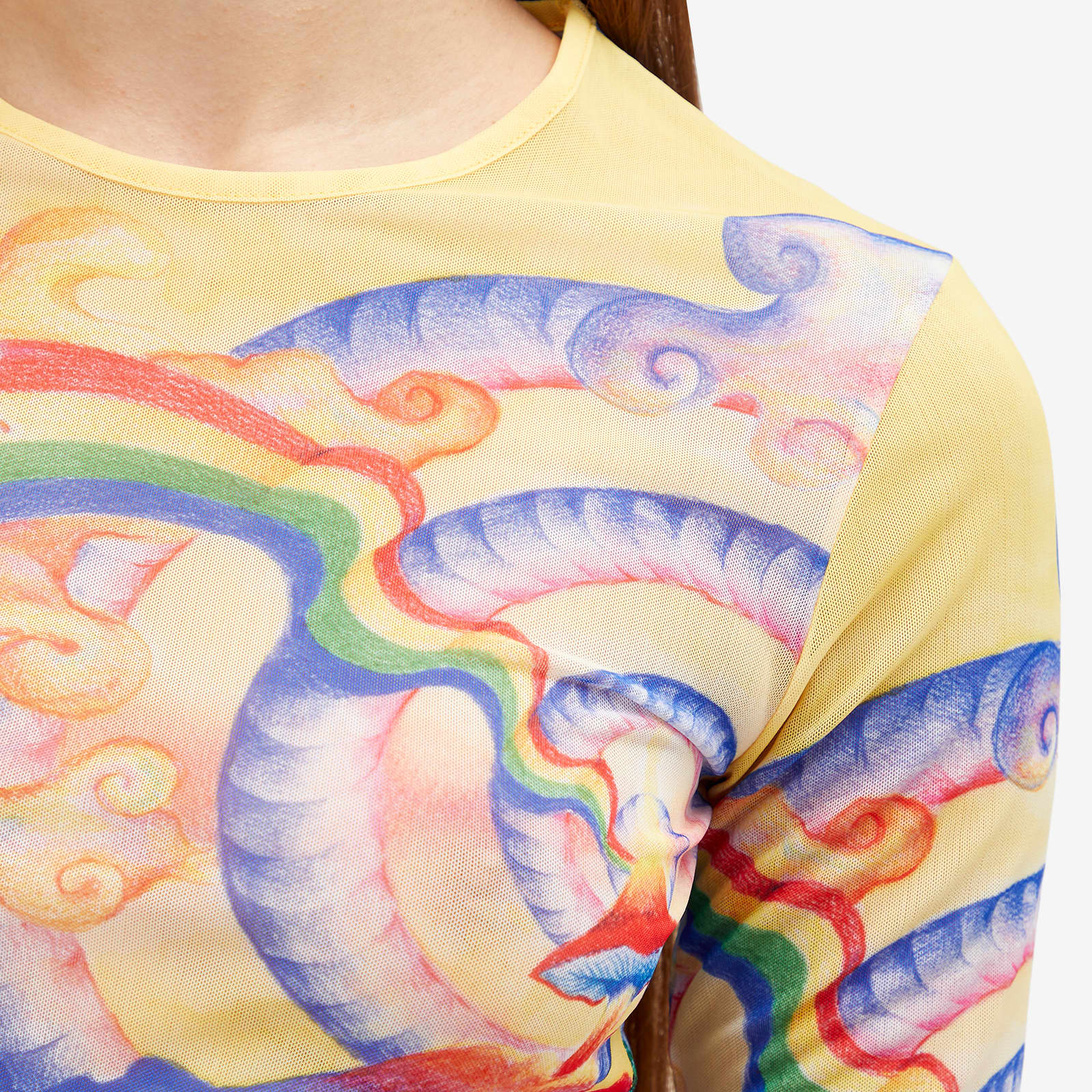 Casablanca Printed Mesh Top