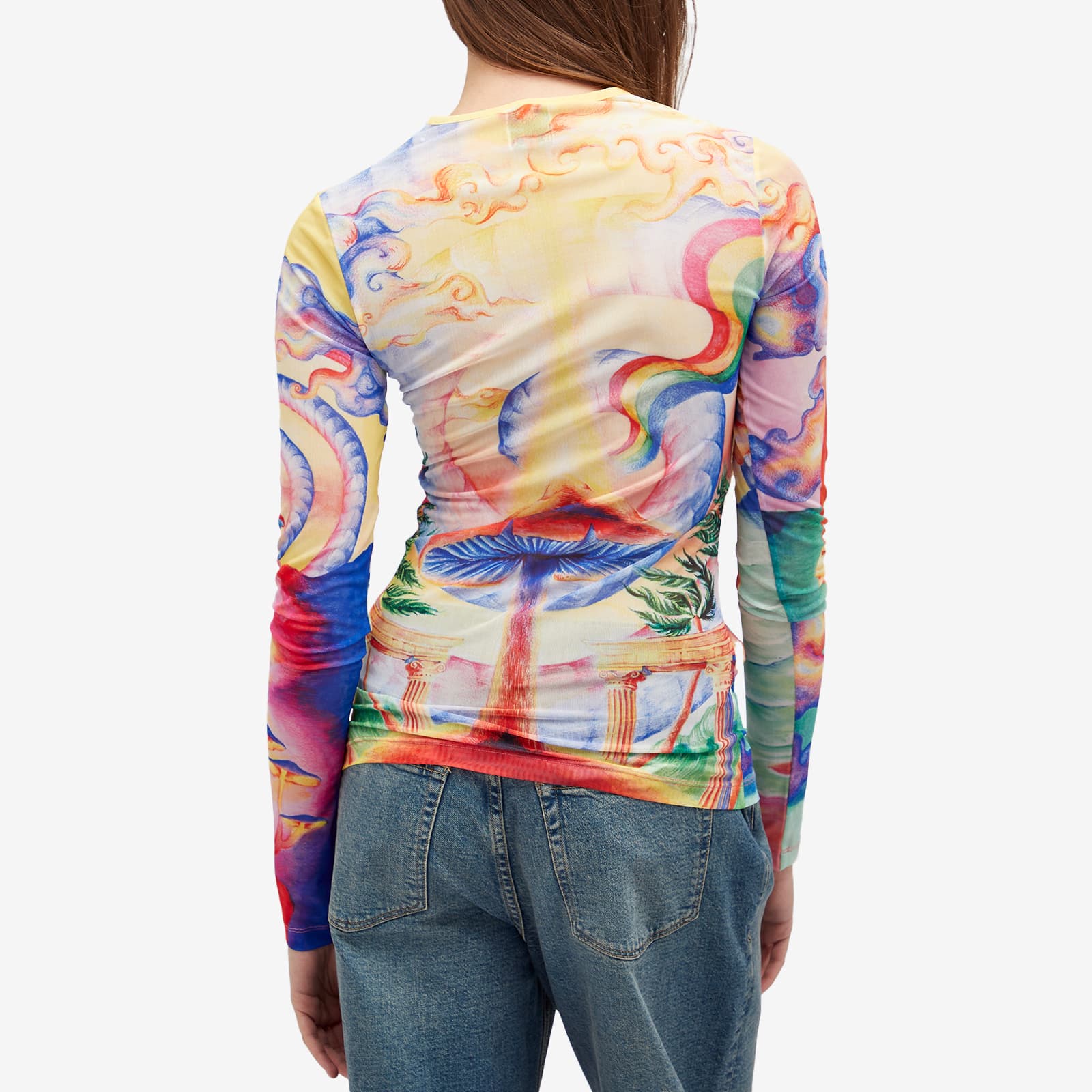 Casablanca Printed Mesh Top