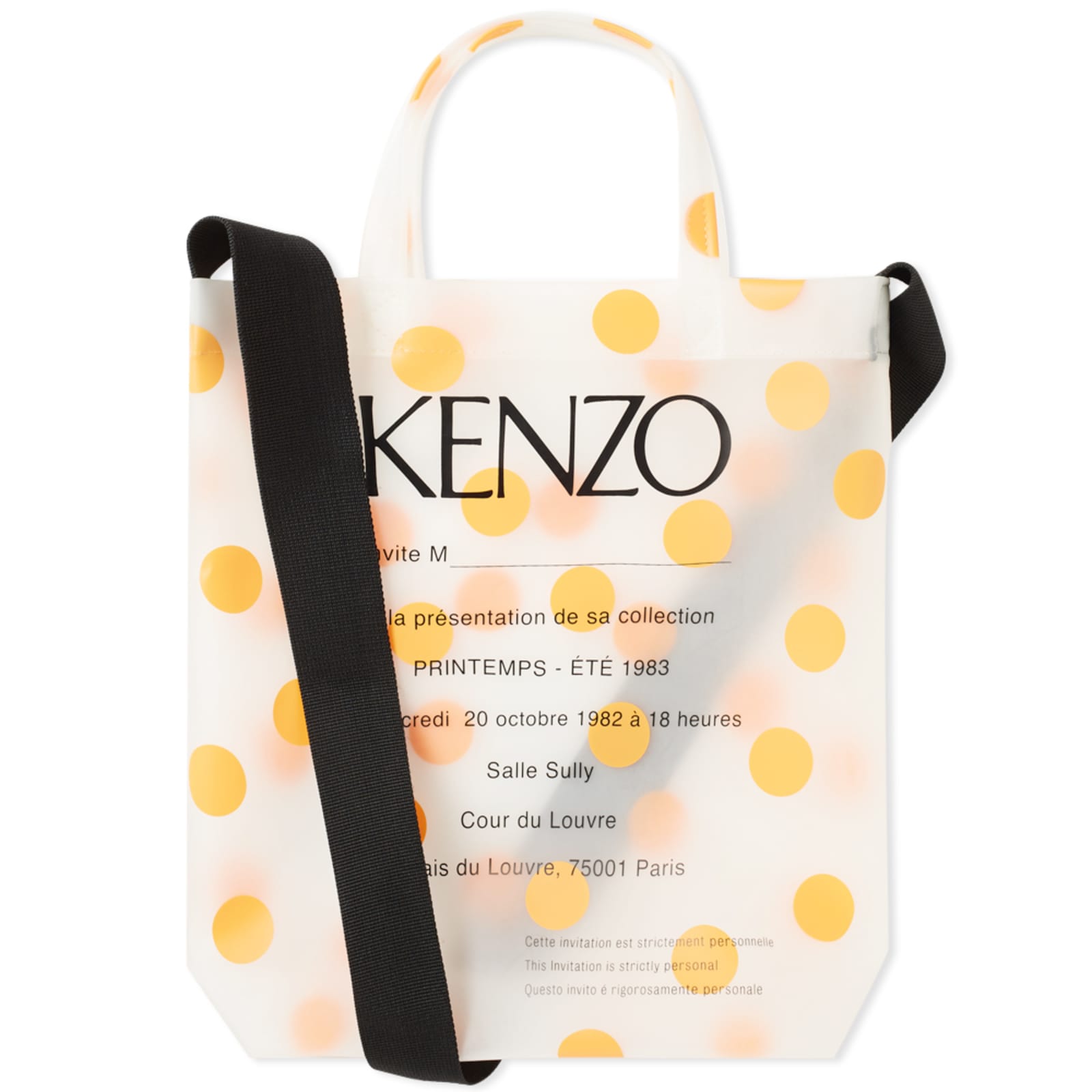 Kenzo PVC Polka Dot Tote Bag Medium Orange END.