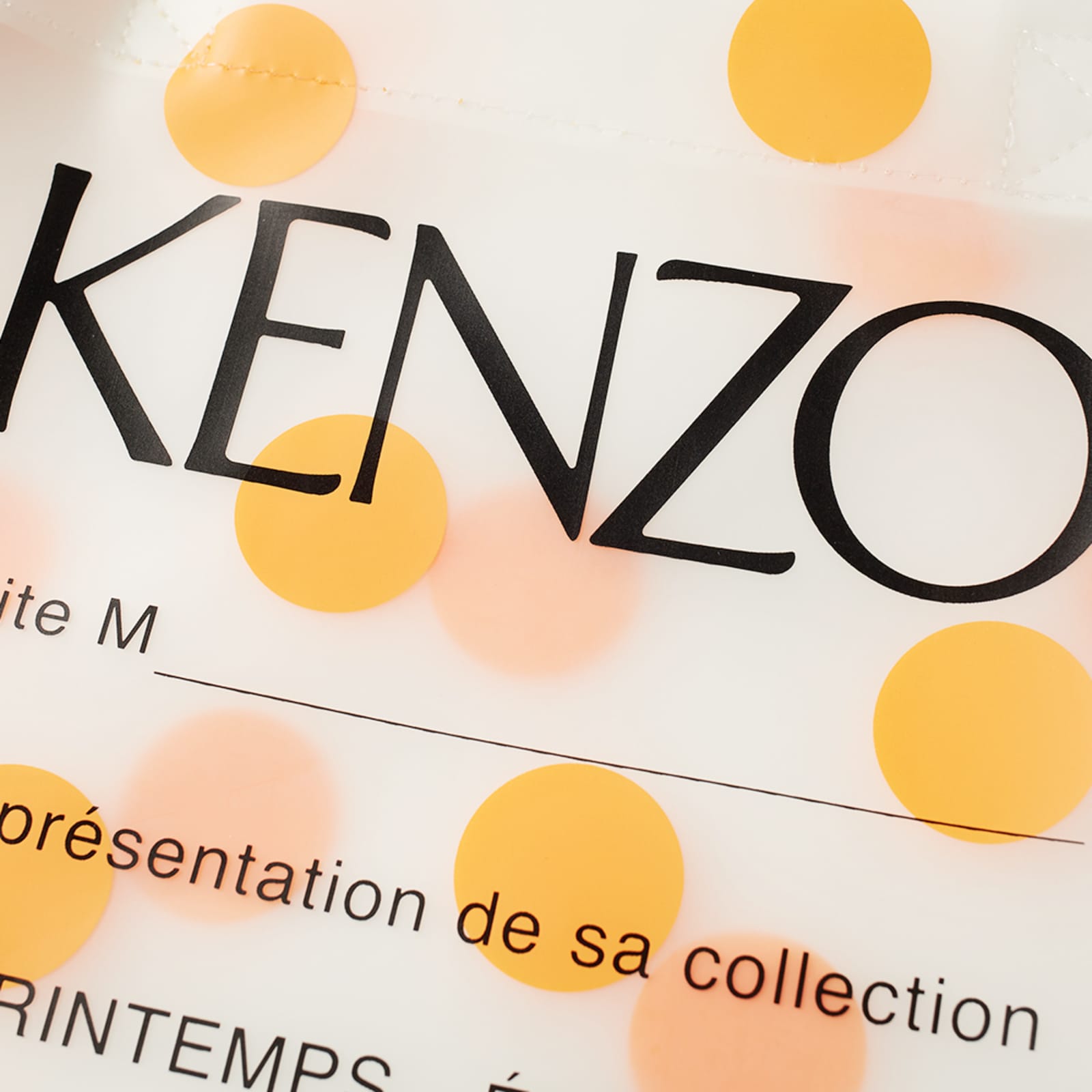 Kenzo PVC Polka Dot Tote Bag Medium Orange END.