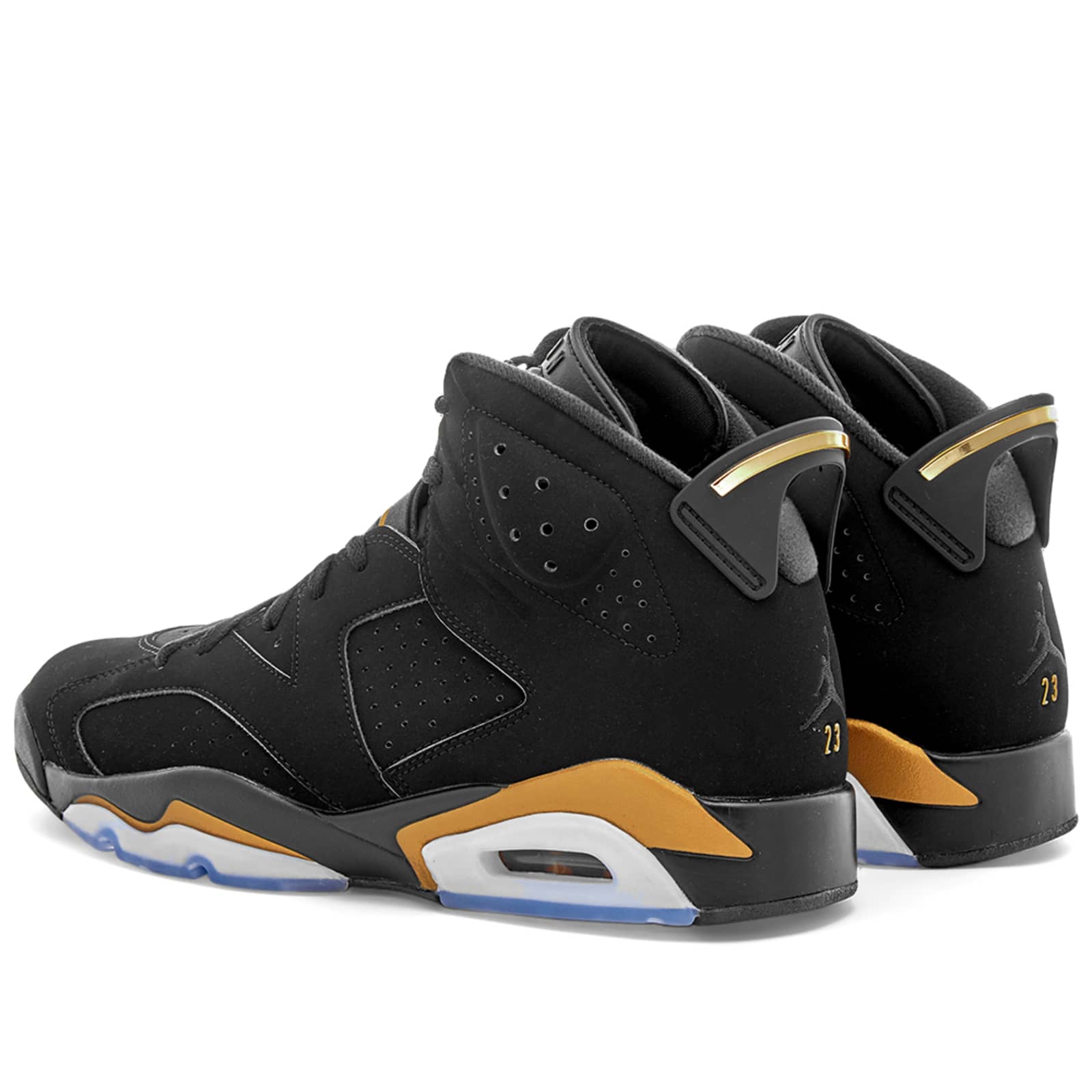 black and gold jordan's 6
