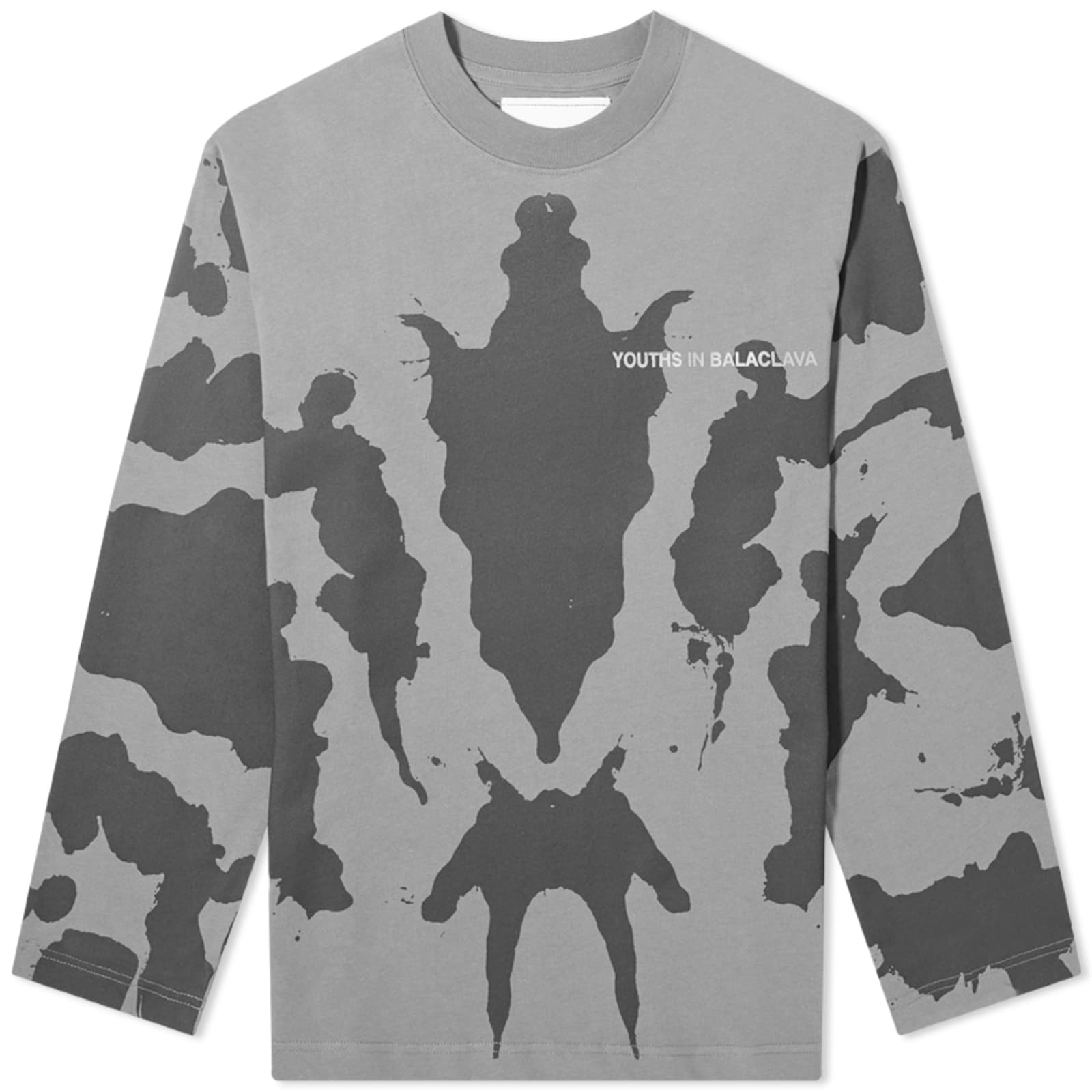 Youths in Balaclava Ink Blot TShirt Grey END.