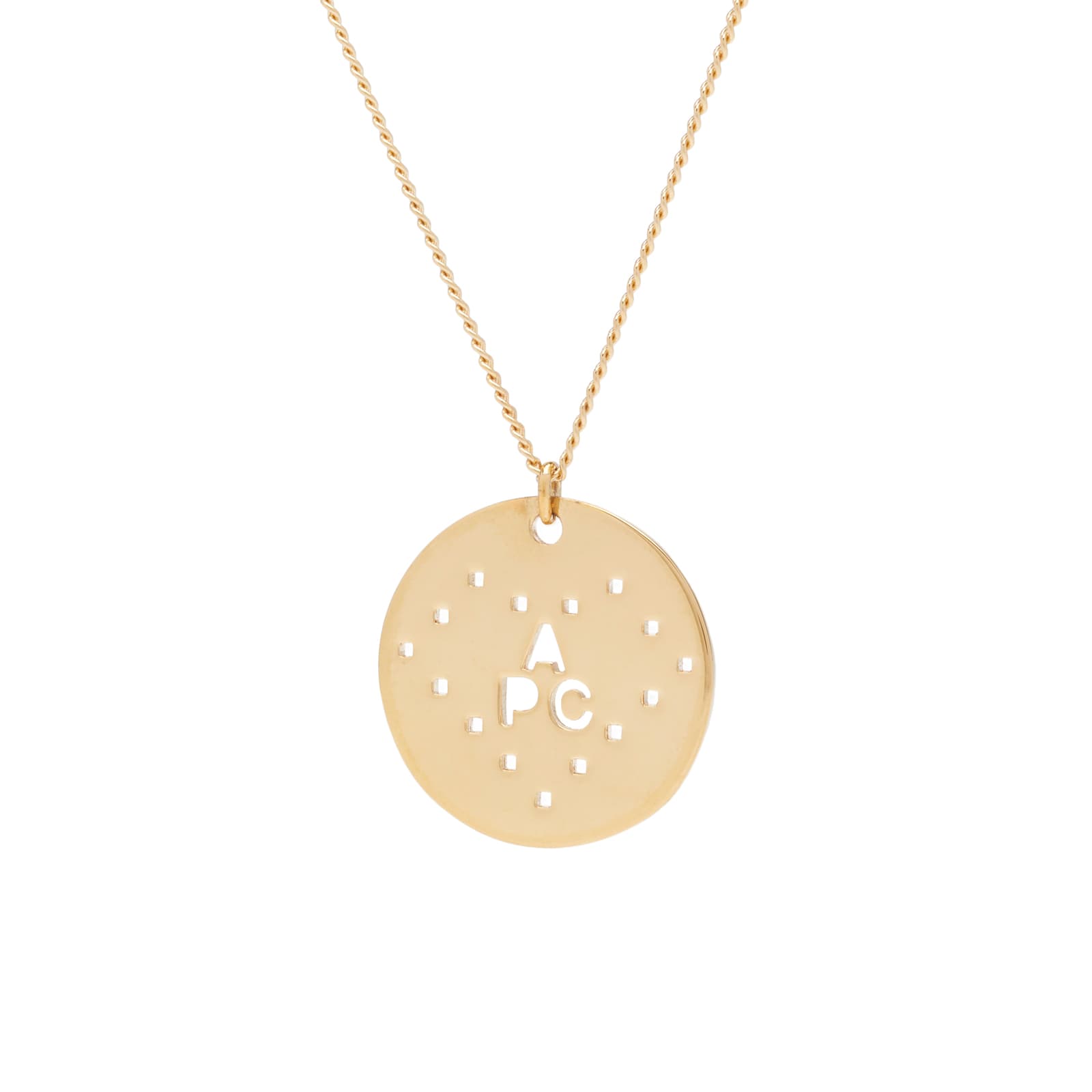 A.P.C. Eloi Perforated Logo Necklace
