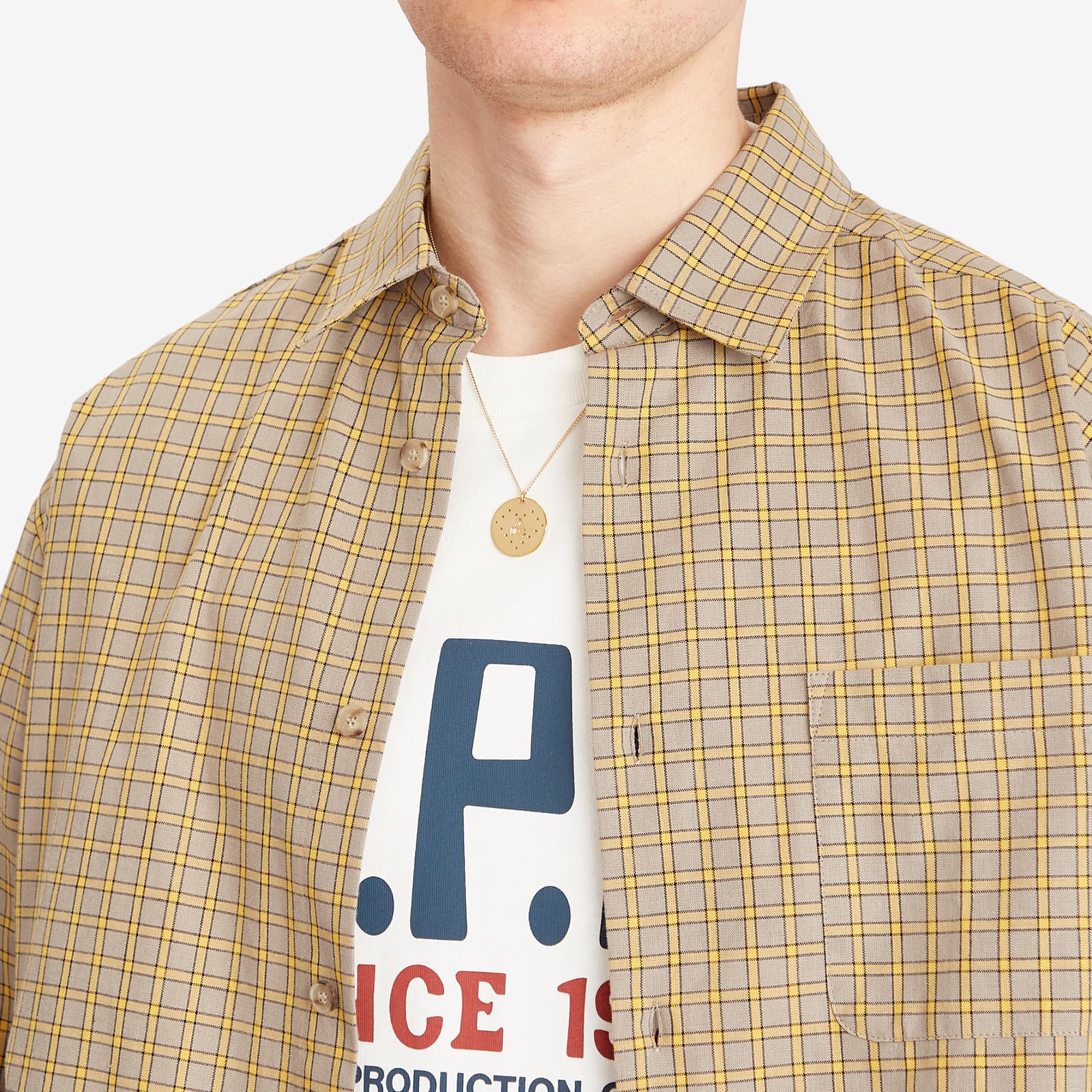 A.P.C. Eloi Perforated Logo Necklace