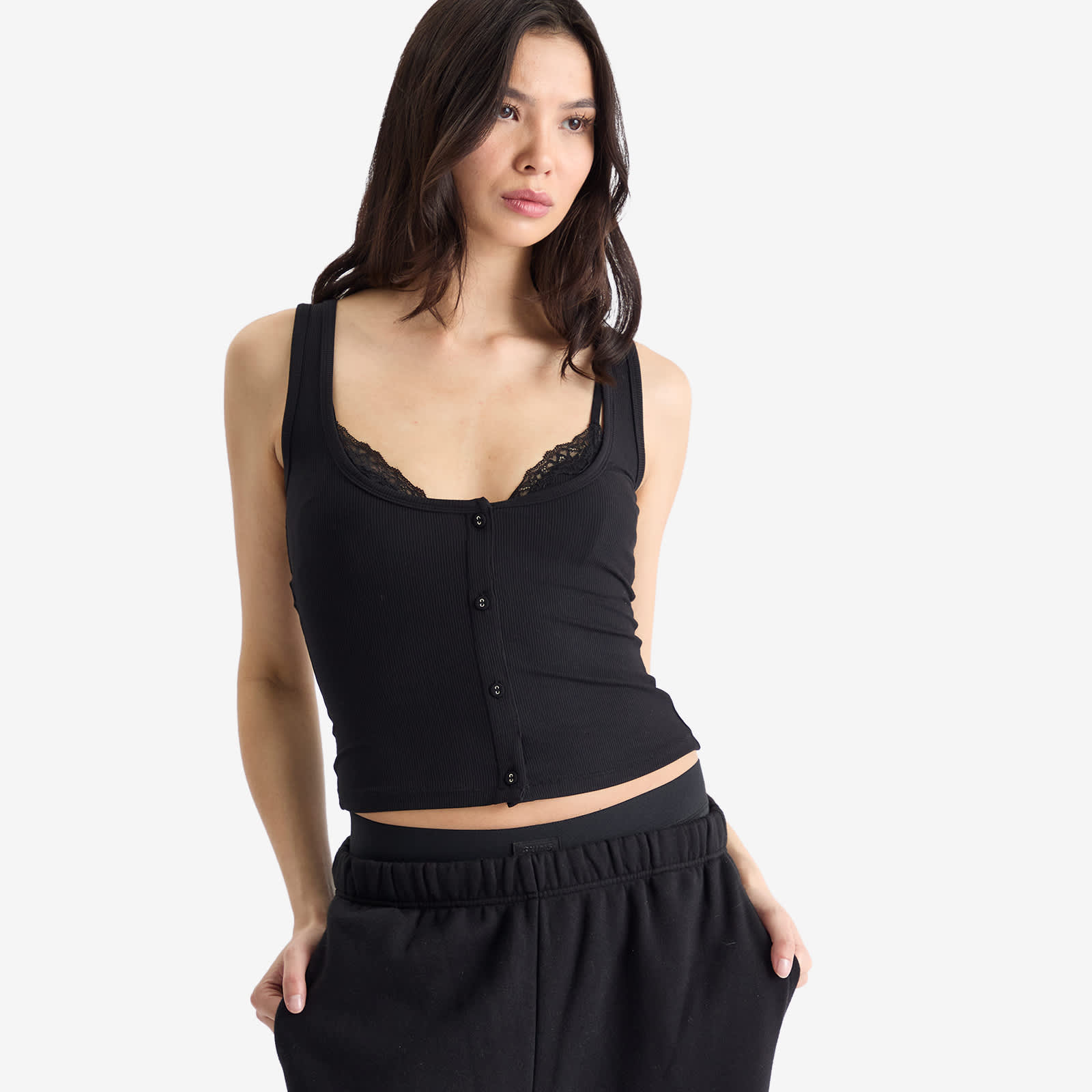 SKIMS Soft Lounge Lace Bralette Tank