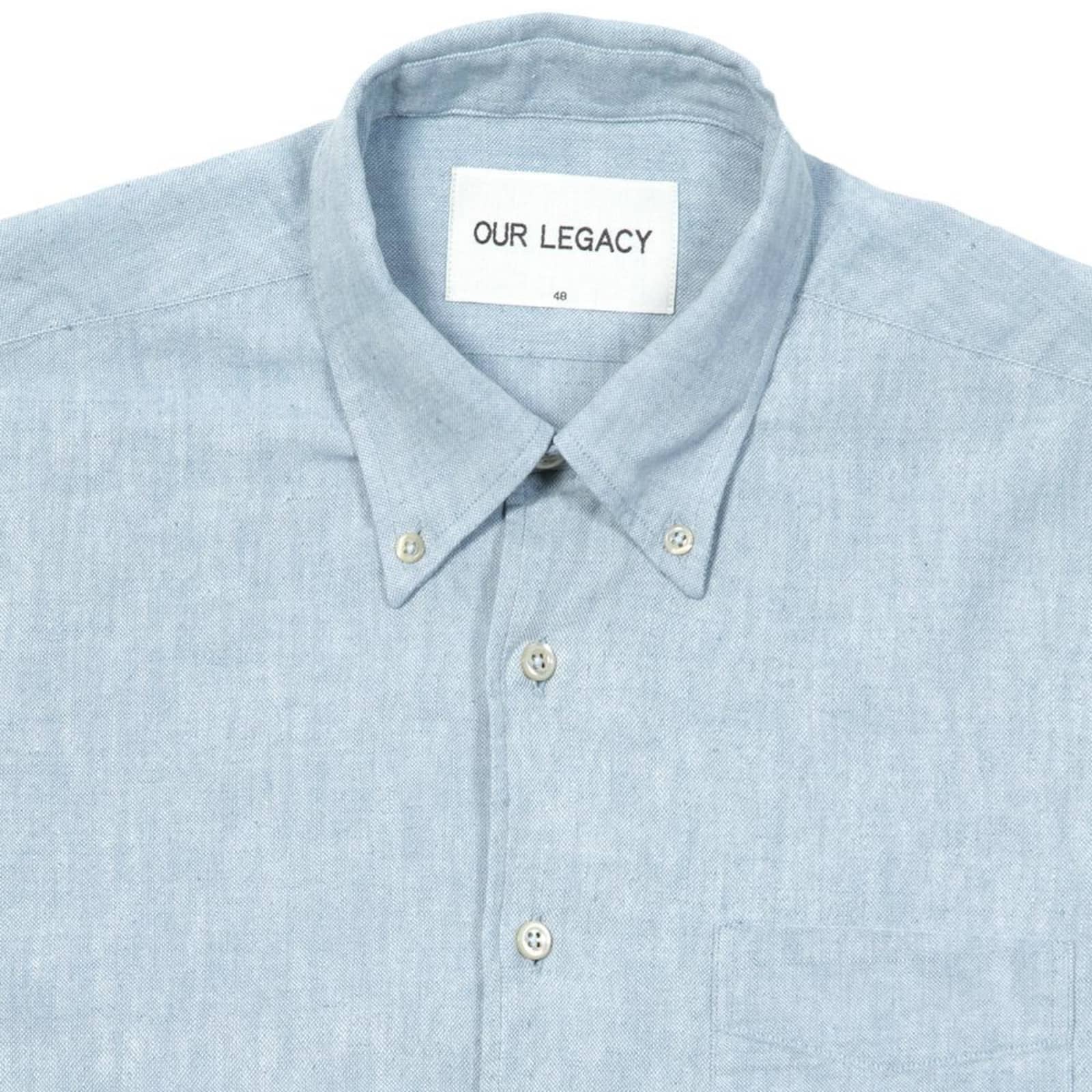 Our Legacy 1950s Button Down Shirt - Aqua Green Oxford