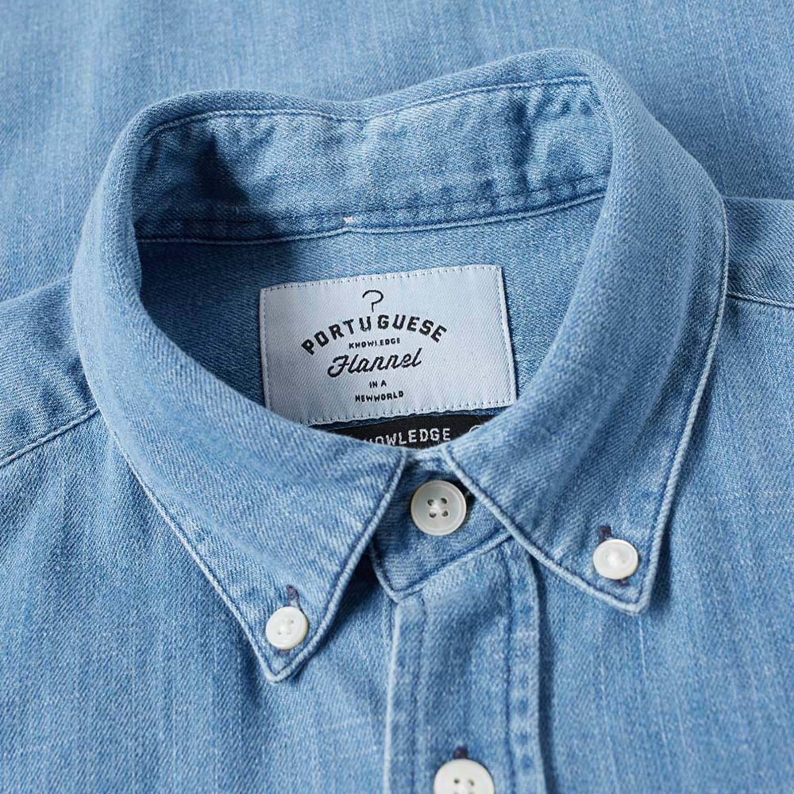 Portuguese Flannel Button Down Ganga Denim Shirt