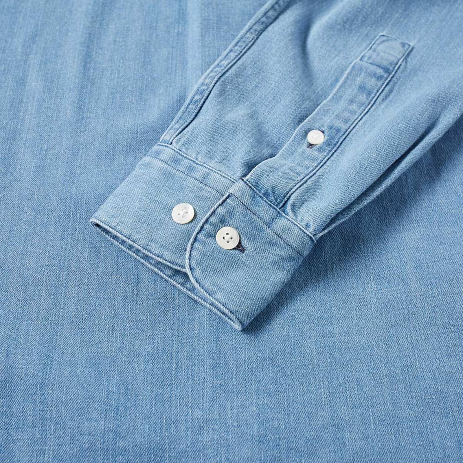Portuguese Flannel Button Down Ganga Denim Shirt