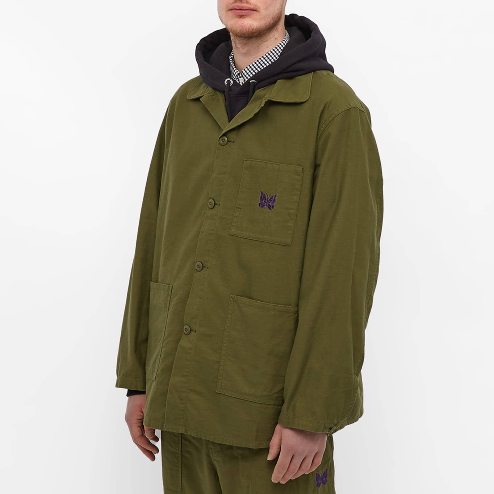 Needles D.N. Coverall Jacket Olive END.