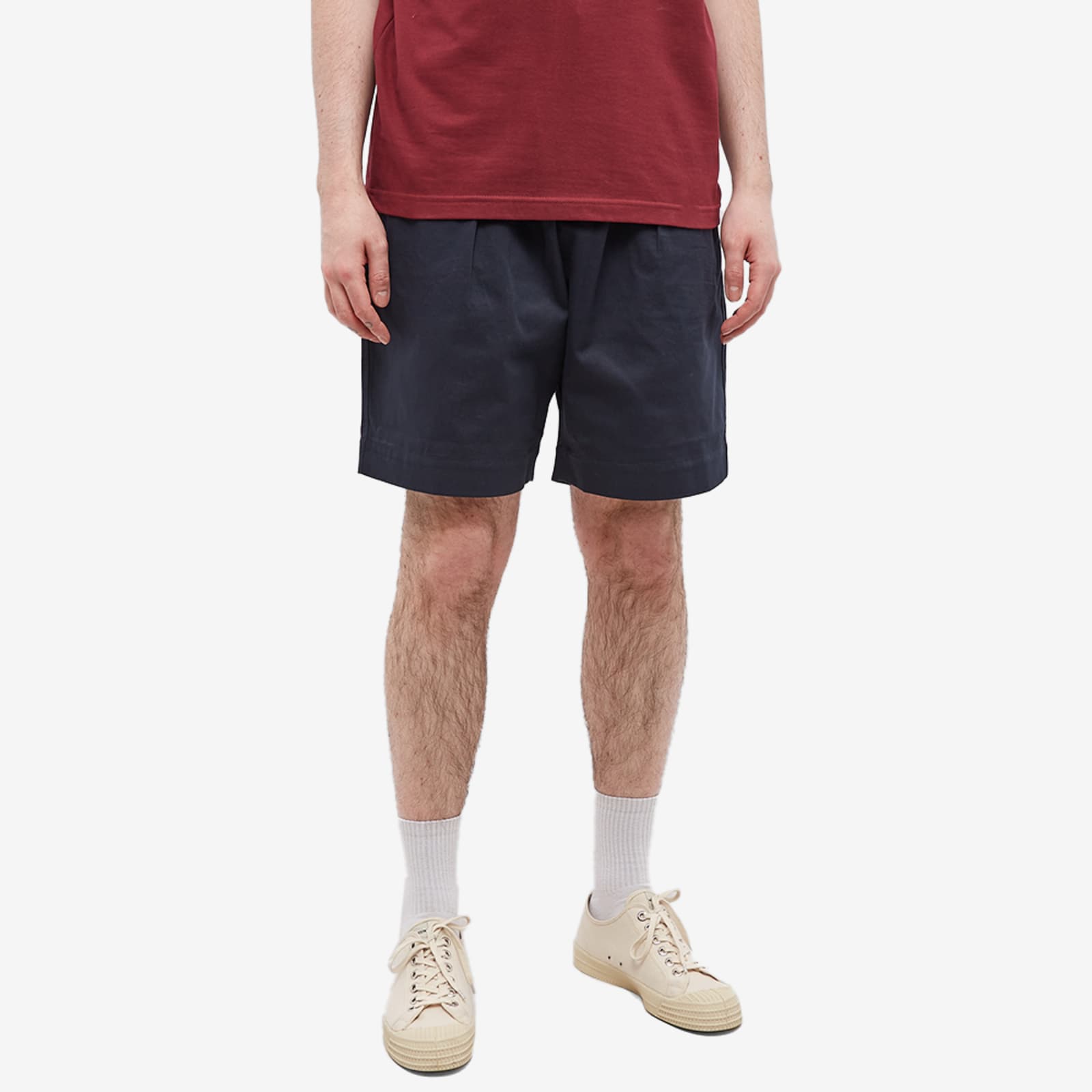 Universal Works Pleated Track Shorts Navy END. (US)
