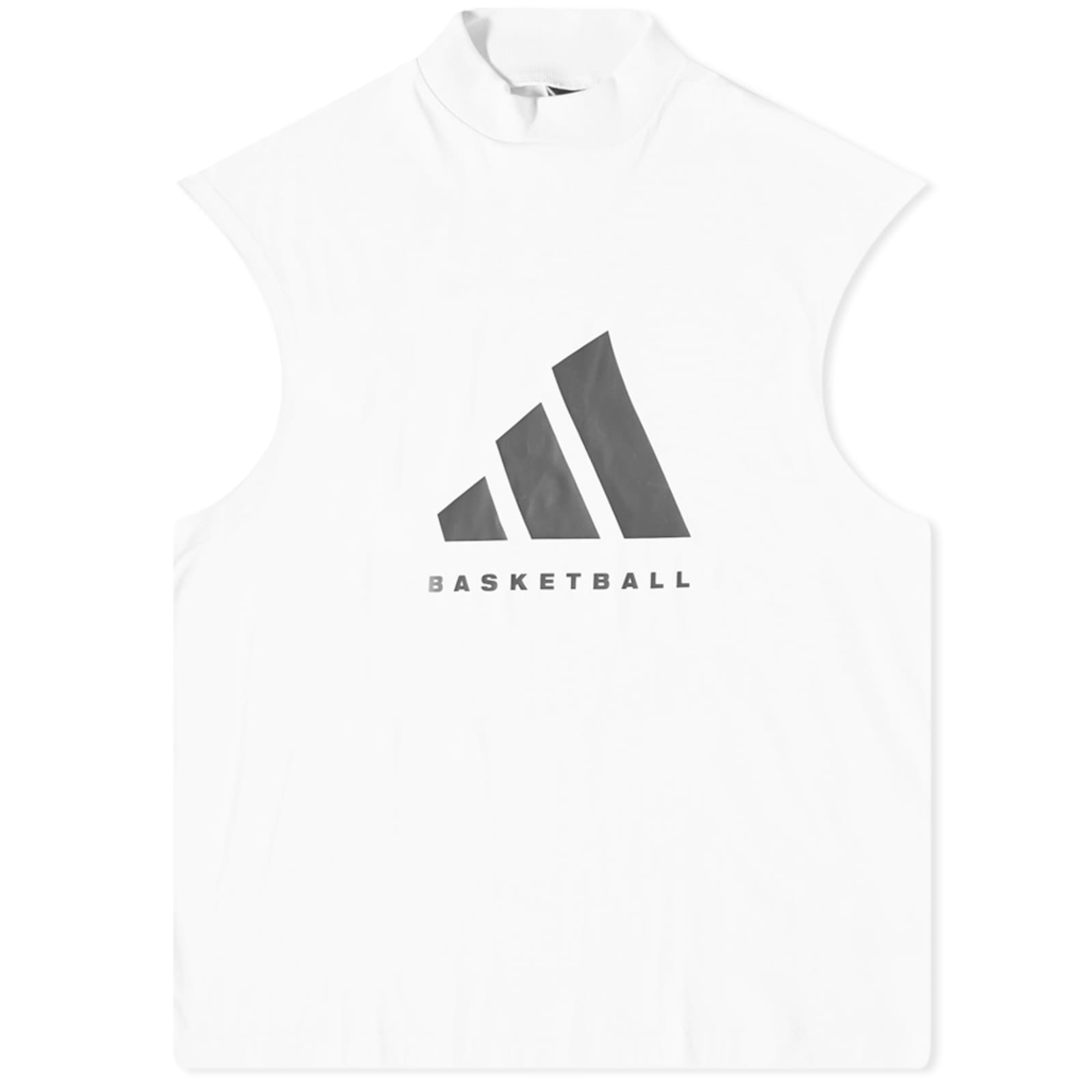 Adidas Basketball Sleeveless Logo Tee Cloud White END. (US)