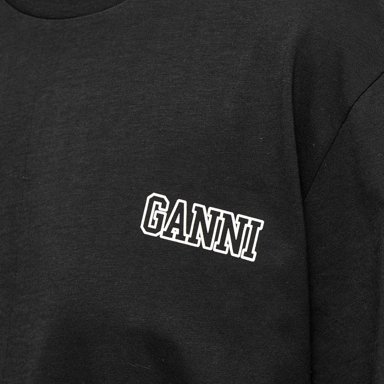 GANNI Software Logo Loose Fit T-Shirt - Black