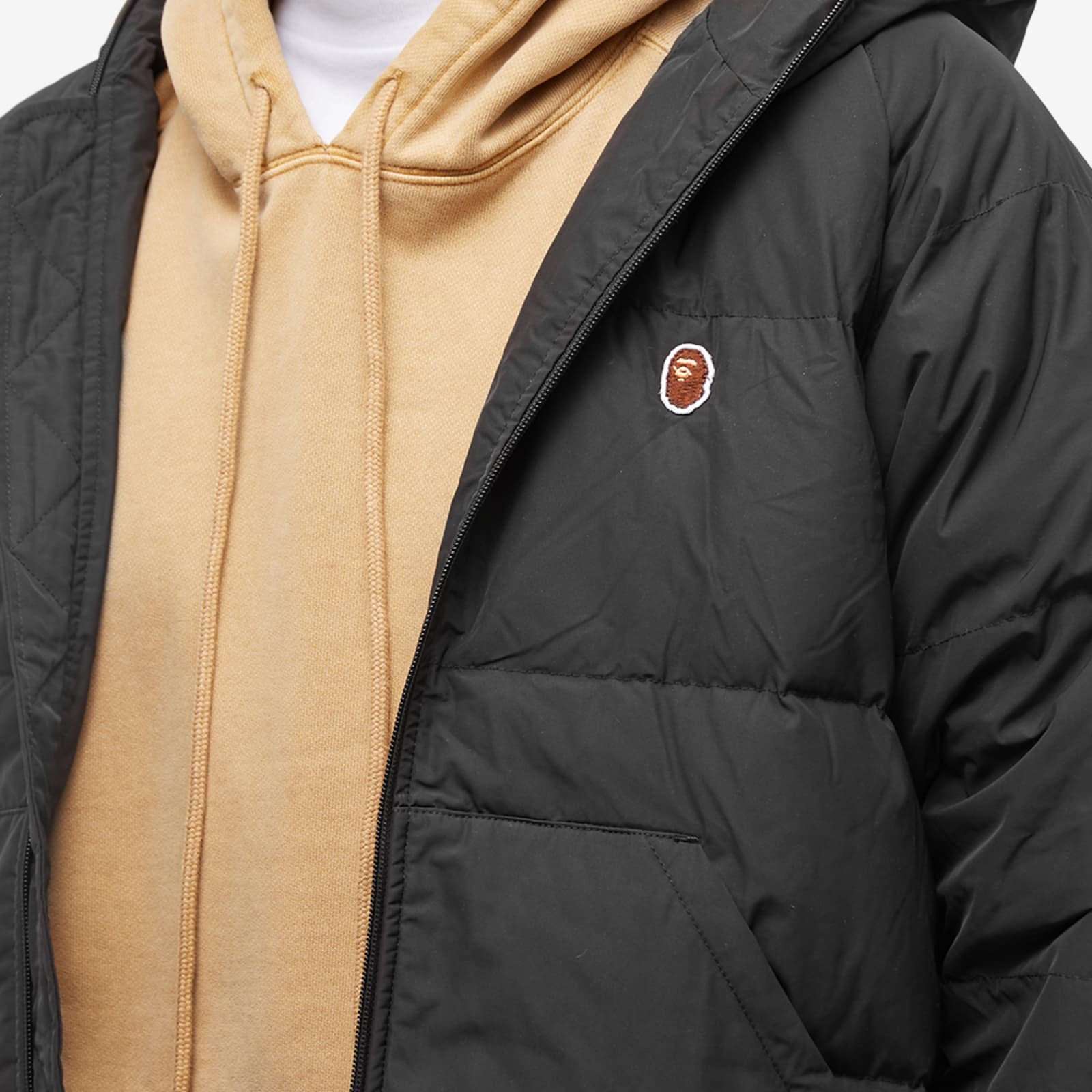 A Bathing Ape One Point Hoodie Down Jacket Black END. (GB)