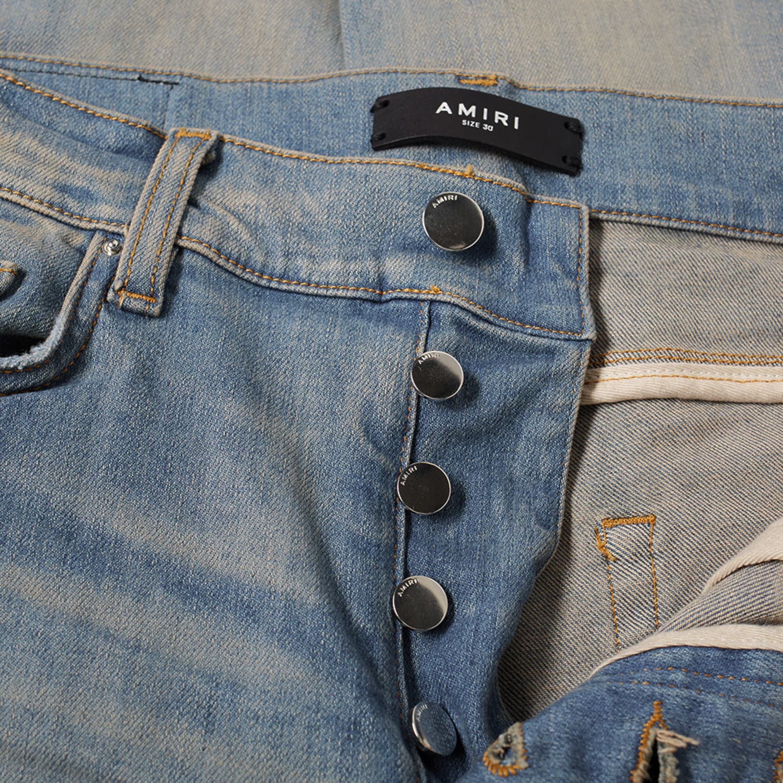 Jean évasé Amiri Crystal Stack - Couleur Argile Indigo - Taille 36 - Neuf Avec étiquette