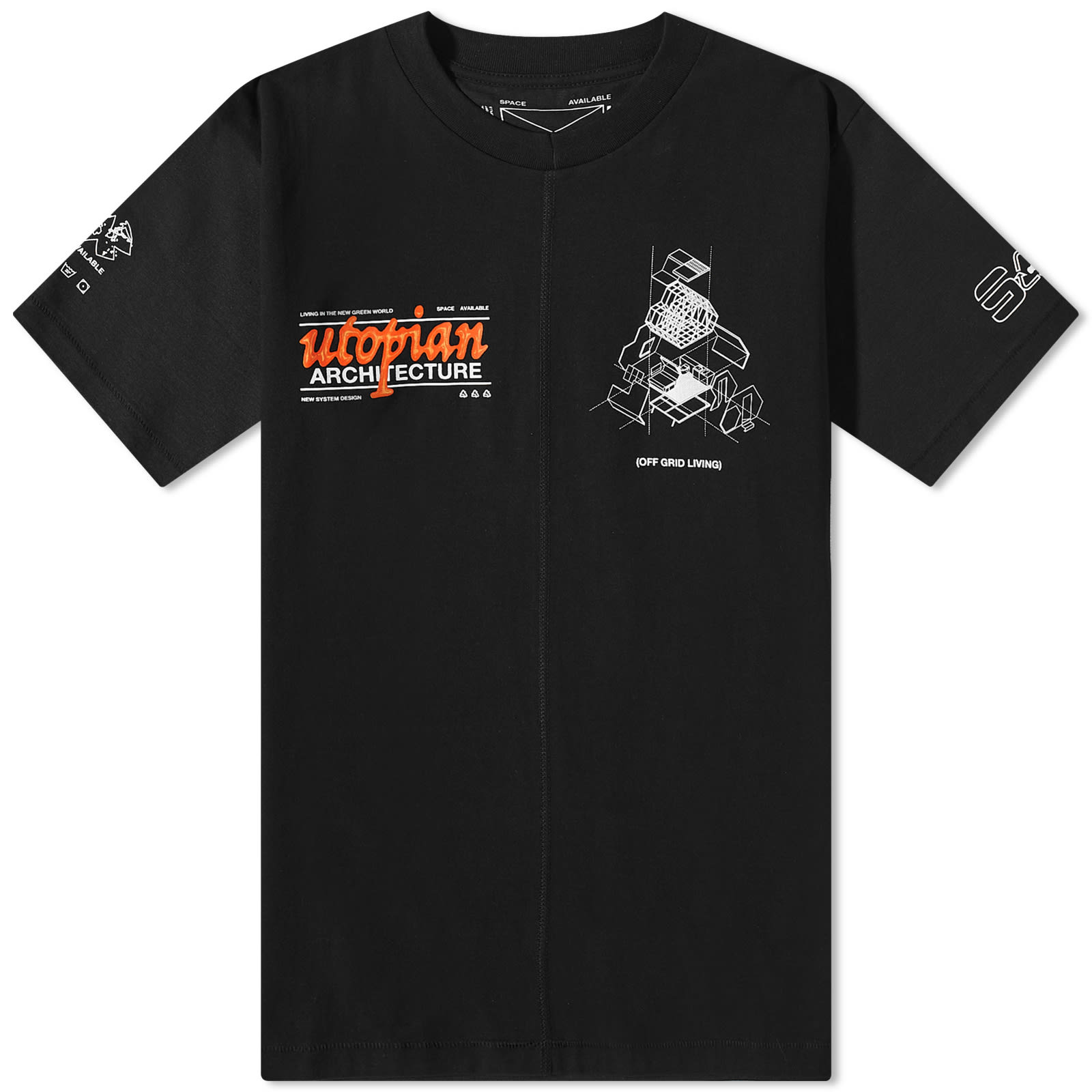 Space Available Utopian Architecture Tee Black END. (Global)