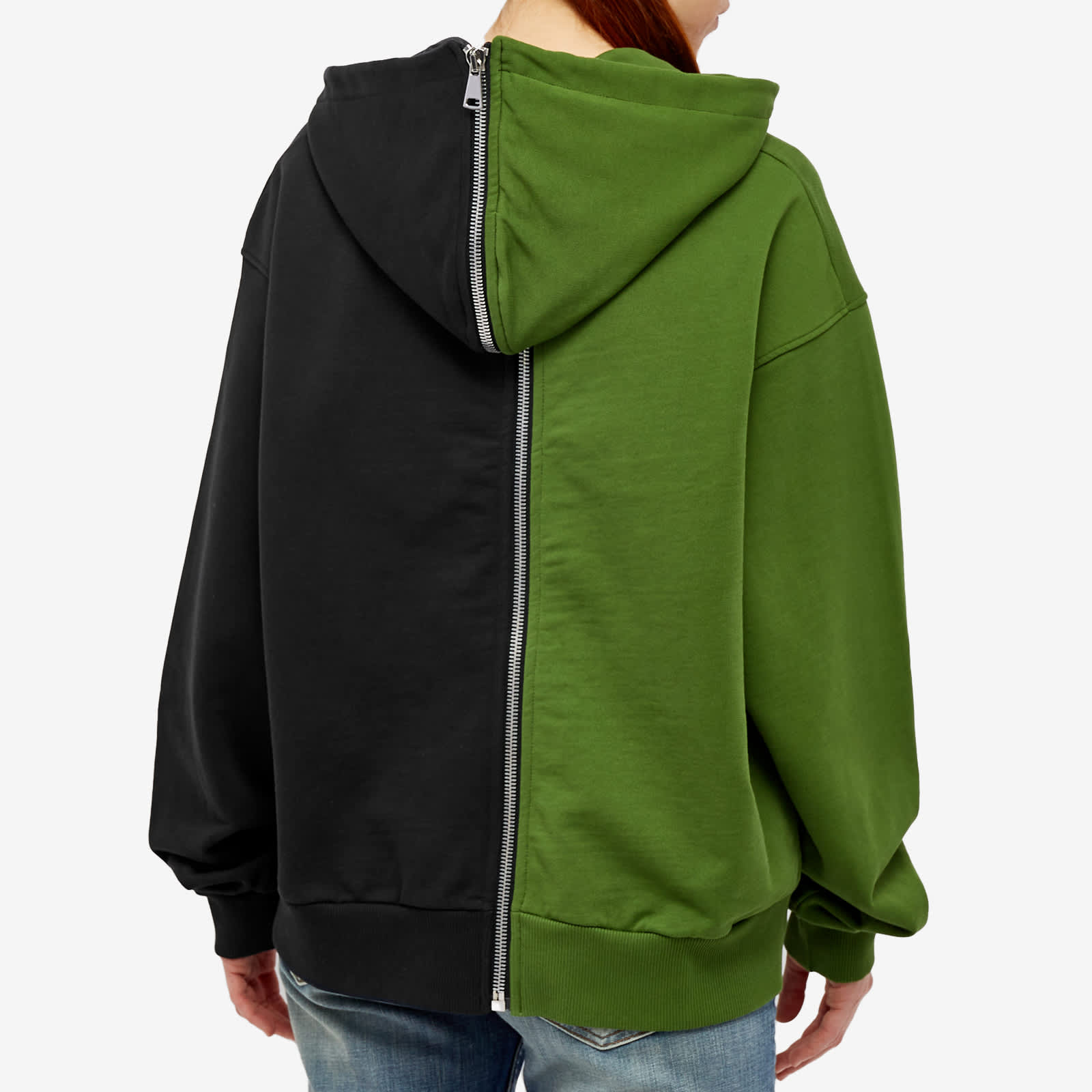 (di)vision Zipper Hoodie Black & Green Split END. (KR)