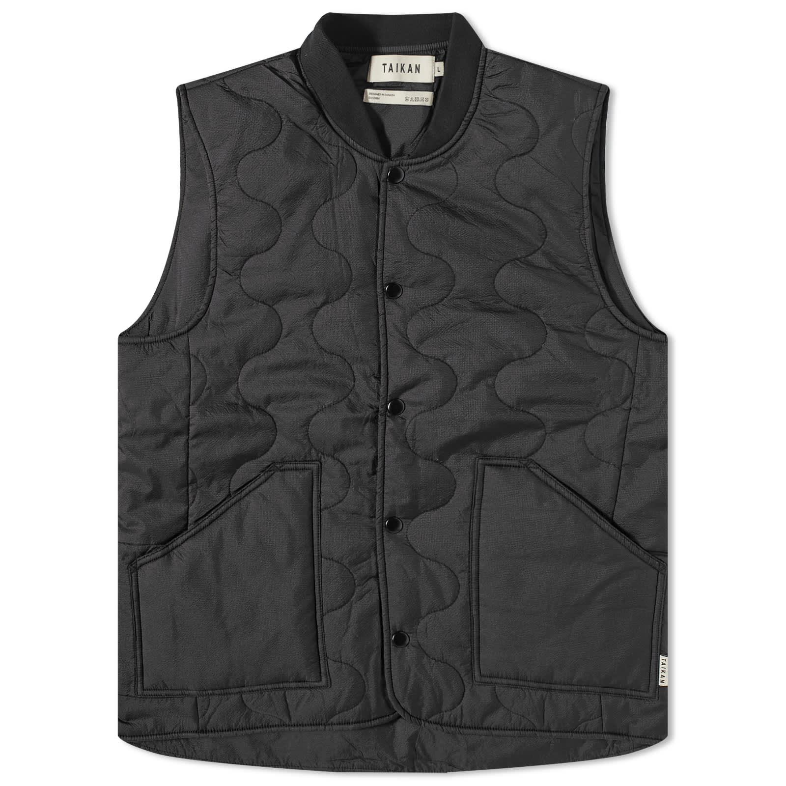 Taikan Quilted Liner Vest Black END taikan-quilted-liner-vest-black-end