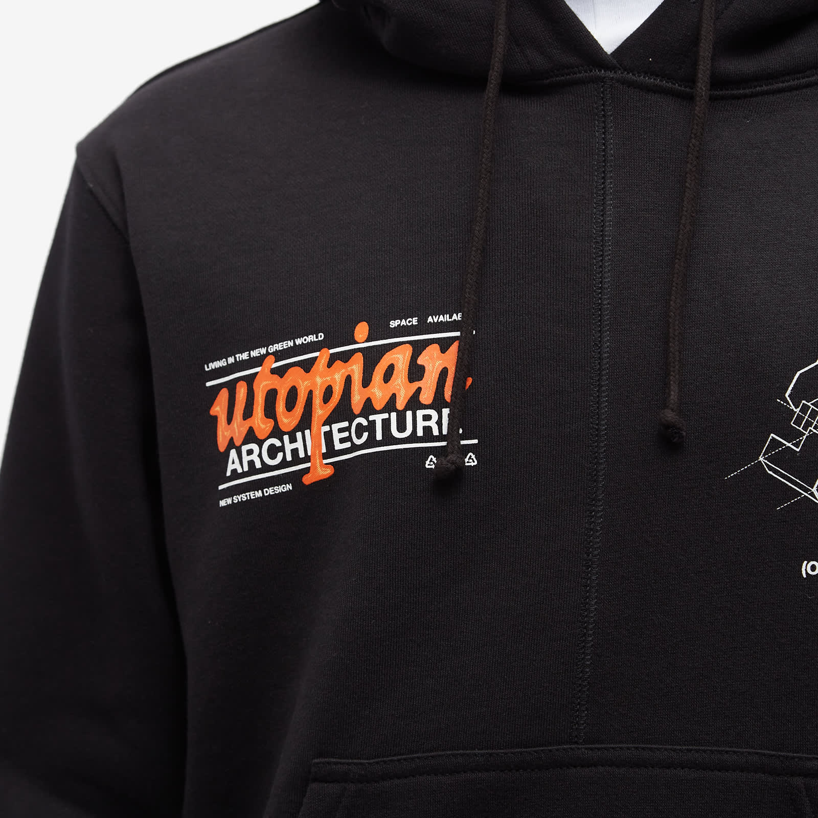 Space Available Utopian Architecture Hoodie Black END.