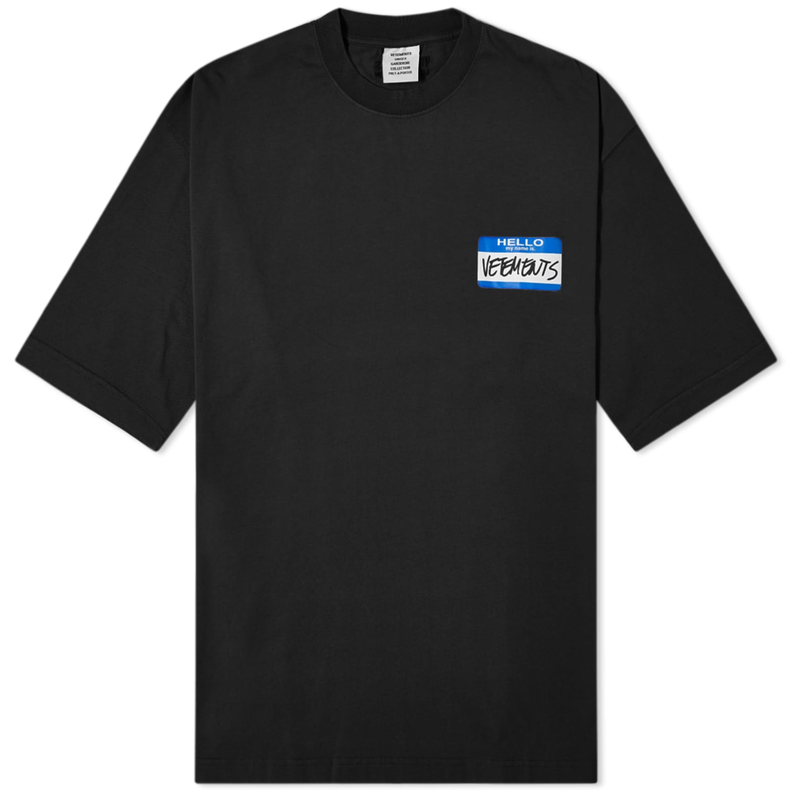 VETEMENTS My Name Is Oversized T-Shirt - Black