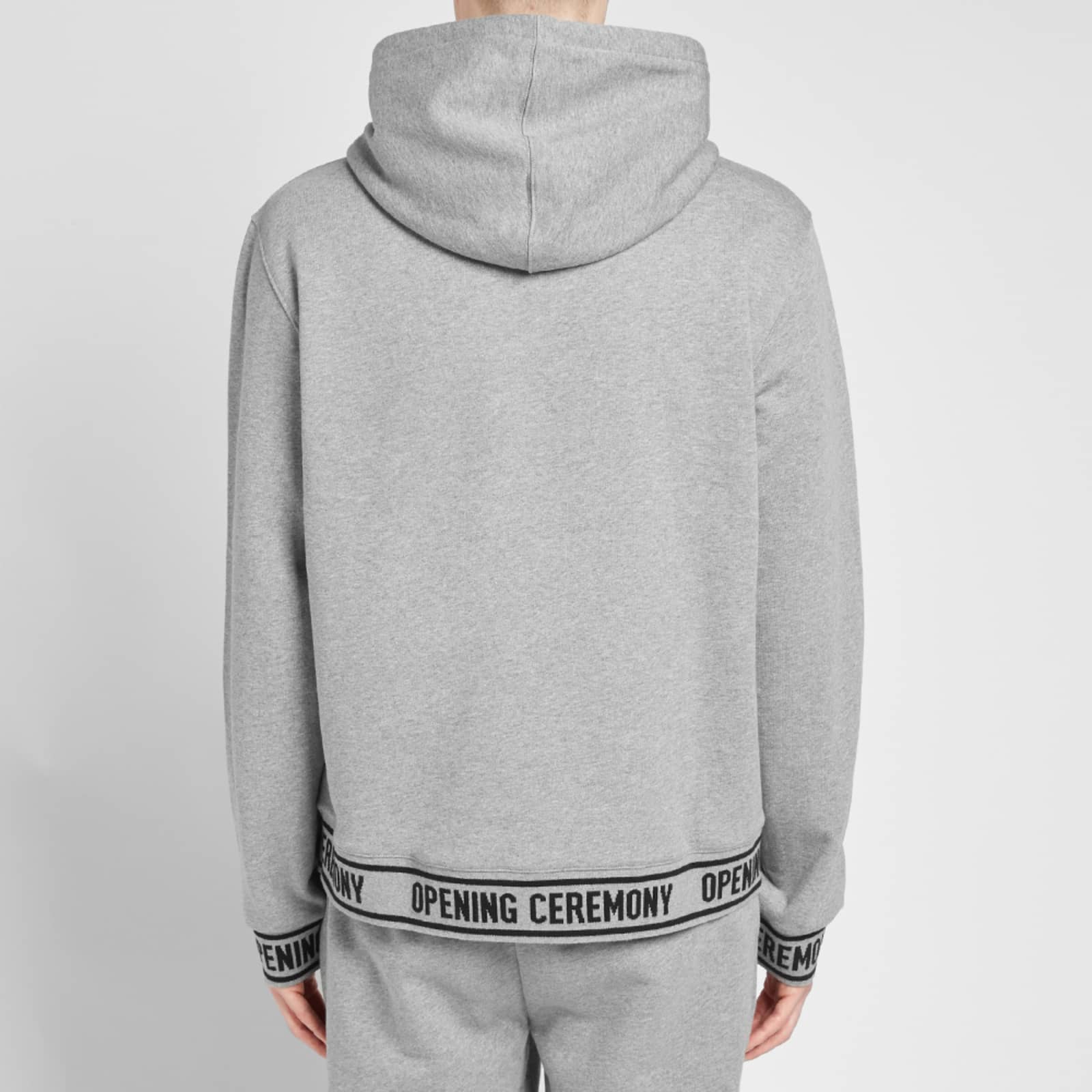 Opening Ceremony Elastic Logo Hoody - Heather Grey