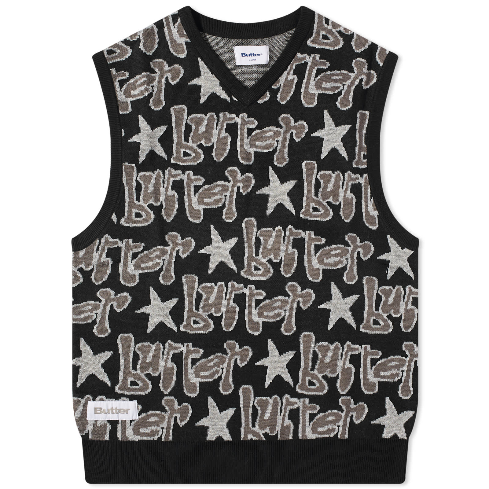 Butter Goods Star Knit Vest Black END.
