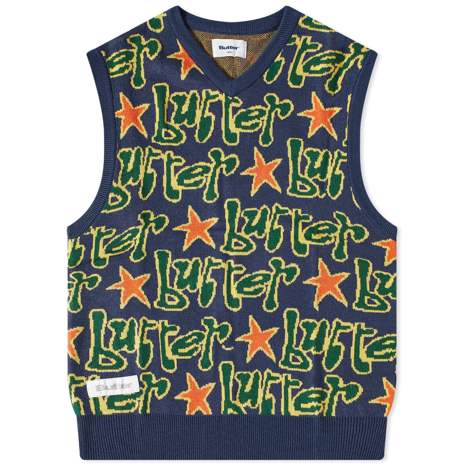 Butter Goods Star Knit Vest Navy END.