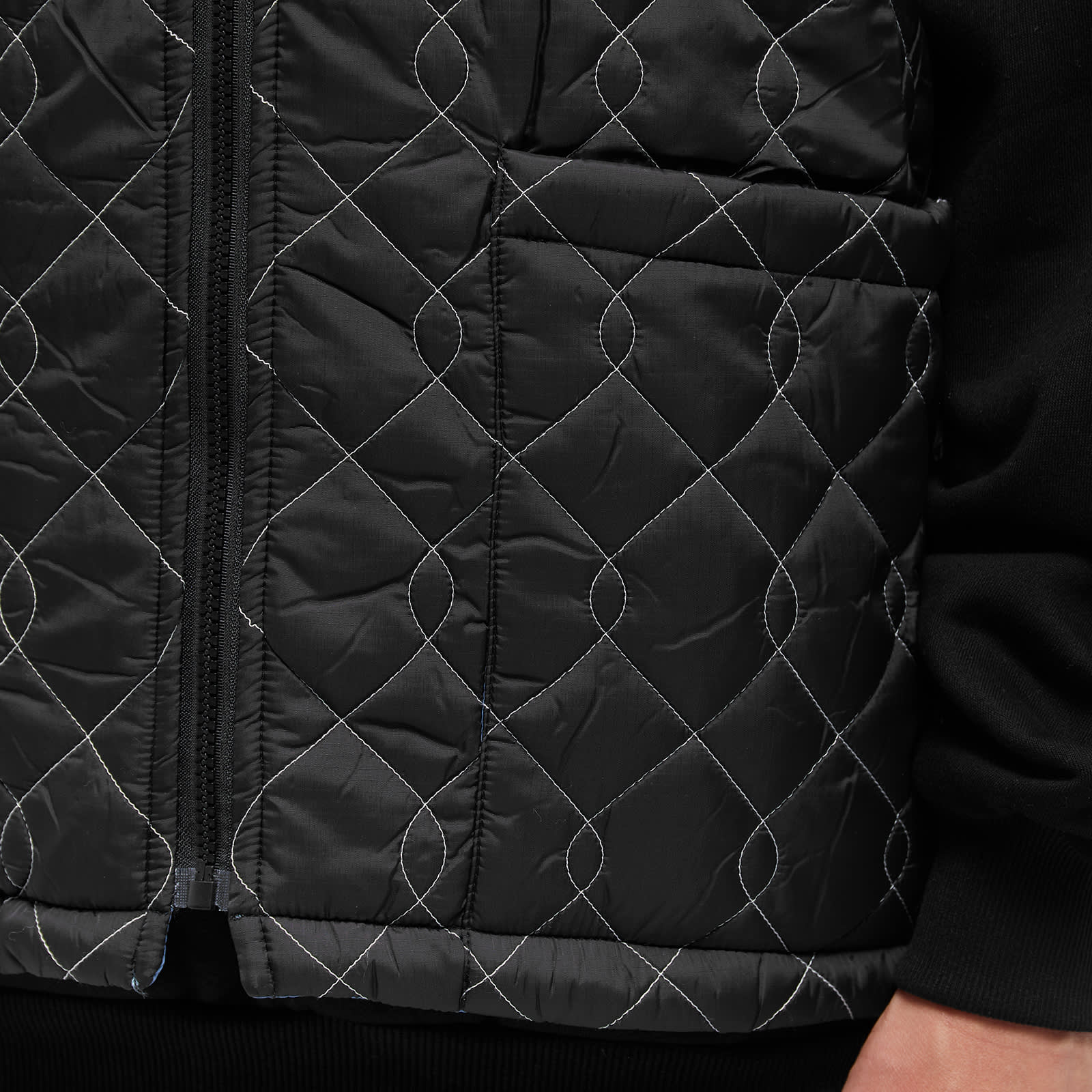 Butter Goods Chain Link Reversible Puffer Vest Black & Slate END