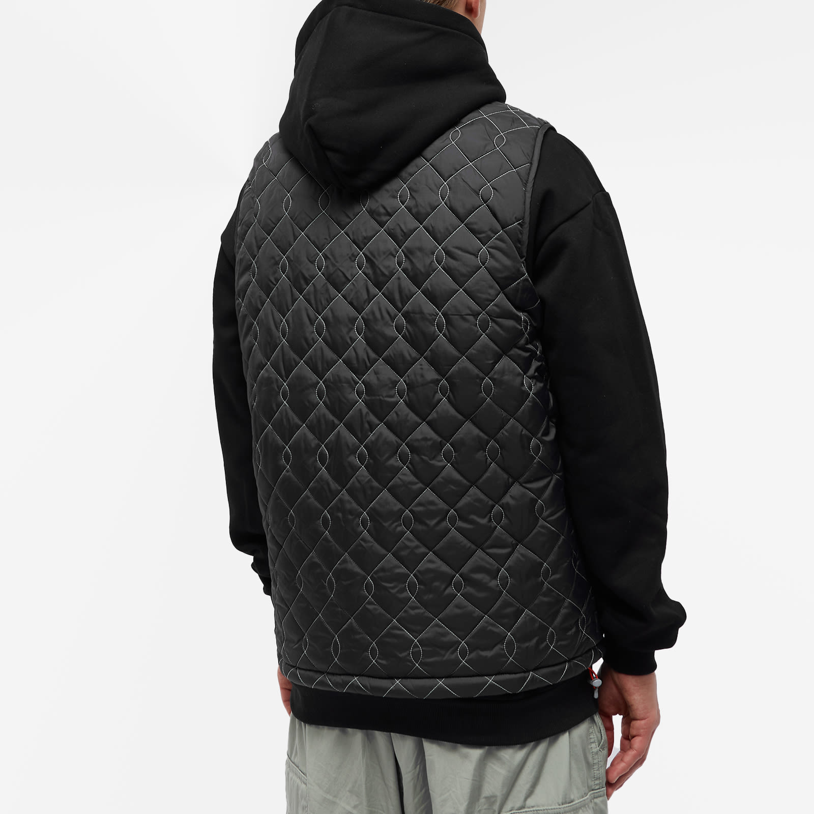 Butter Goods Chain Link Reversible Puffer Vest Black & Slate END