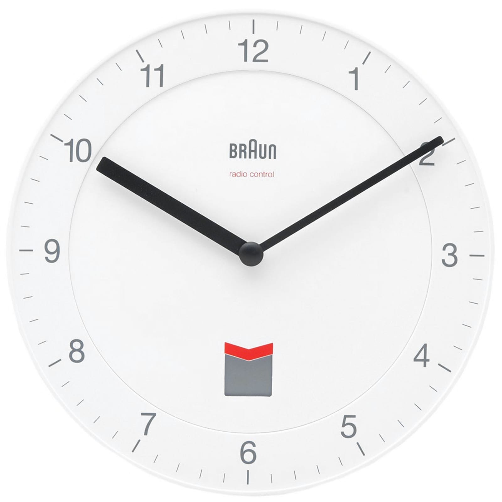 Braun Radio Controlled Wall Clock DCF Version White END.