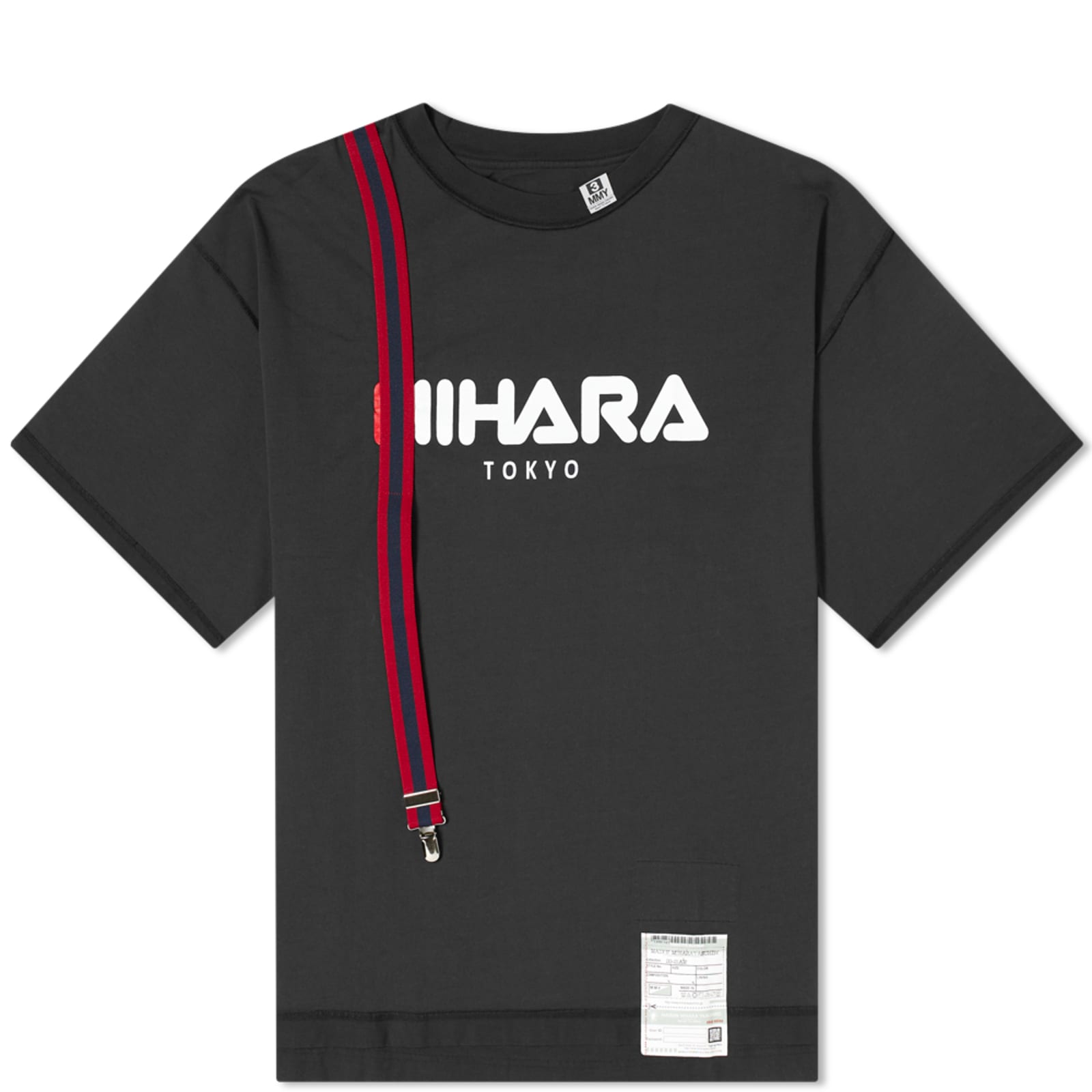 Maison MIHARA YASUHIRO Suspender Logo T-Shirt Black | END. (US)