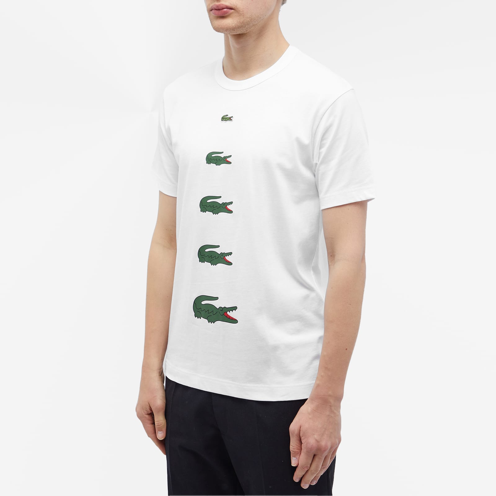 Comme des Garçons SHIRT x Lacoste Multi Croc T-Shirt White | END.