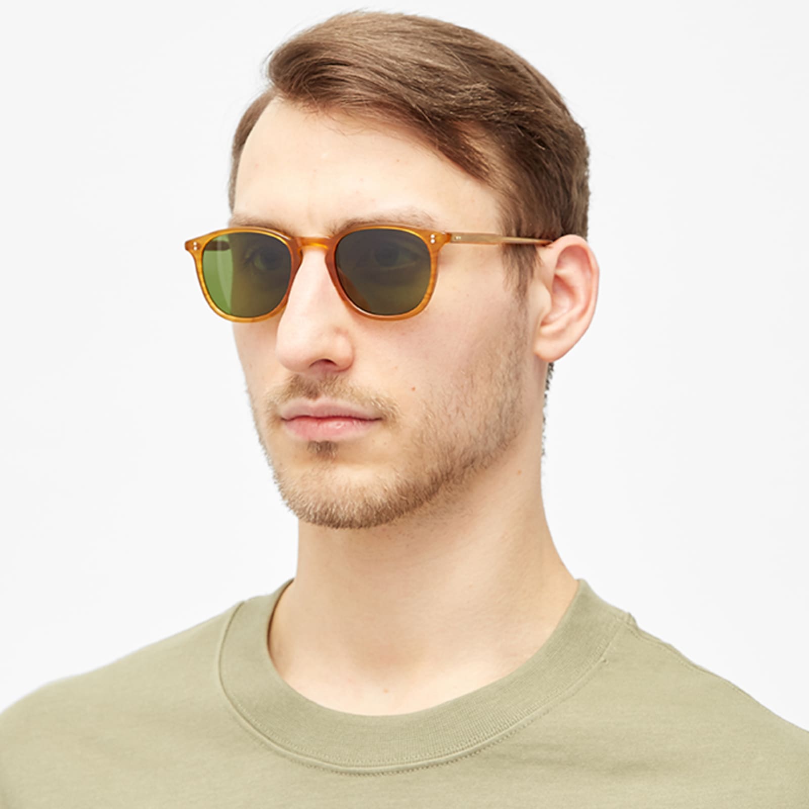 Garrett Leight Kinney Sunglasses Butterscotch & Pure Green END.