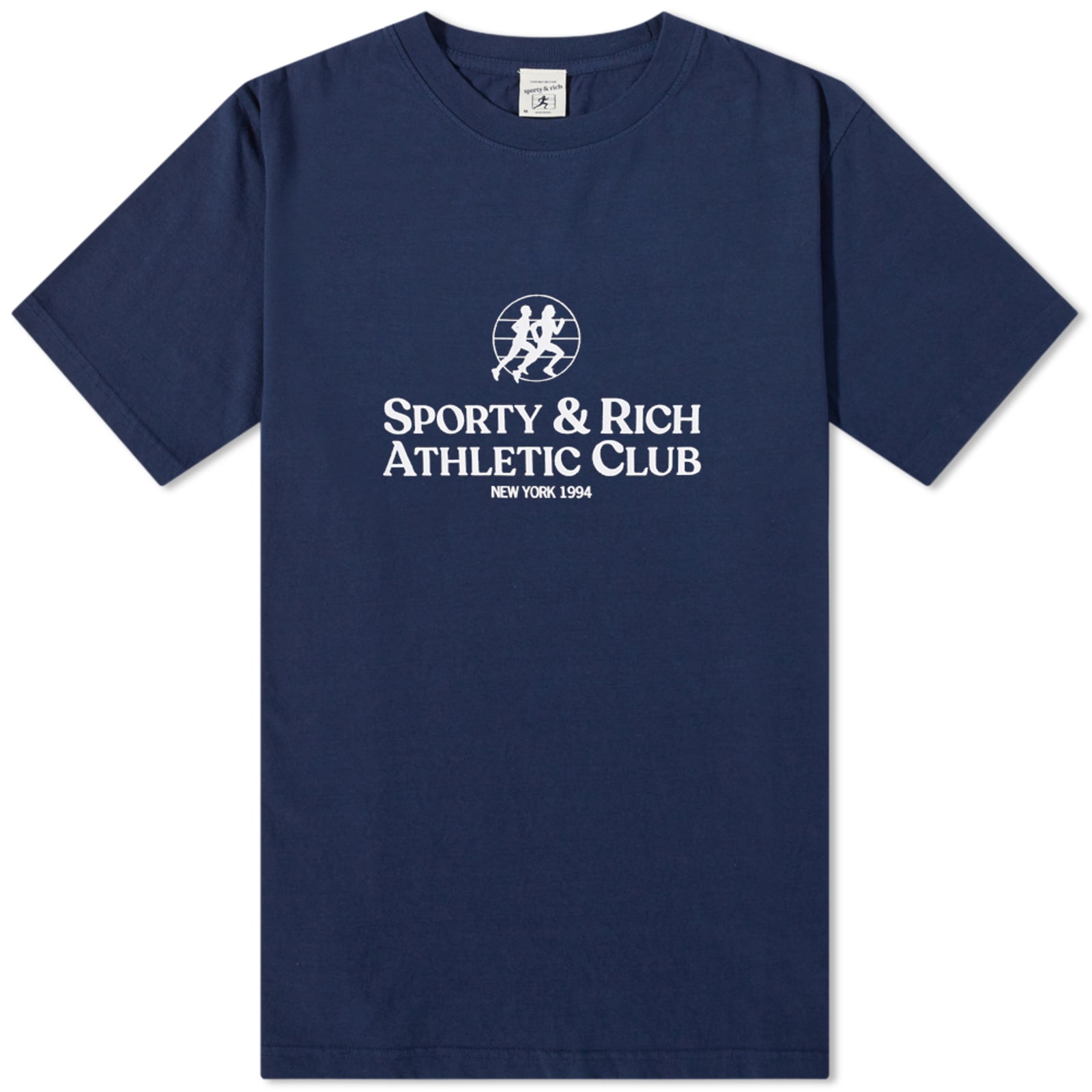 Sporty & Rich S&R Athletic Club TShirt Navy & White END. (HK)