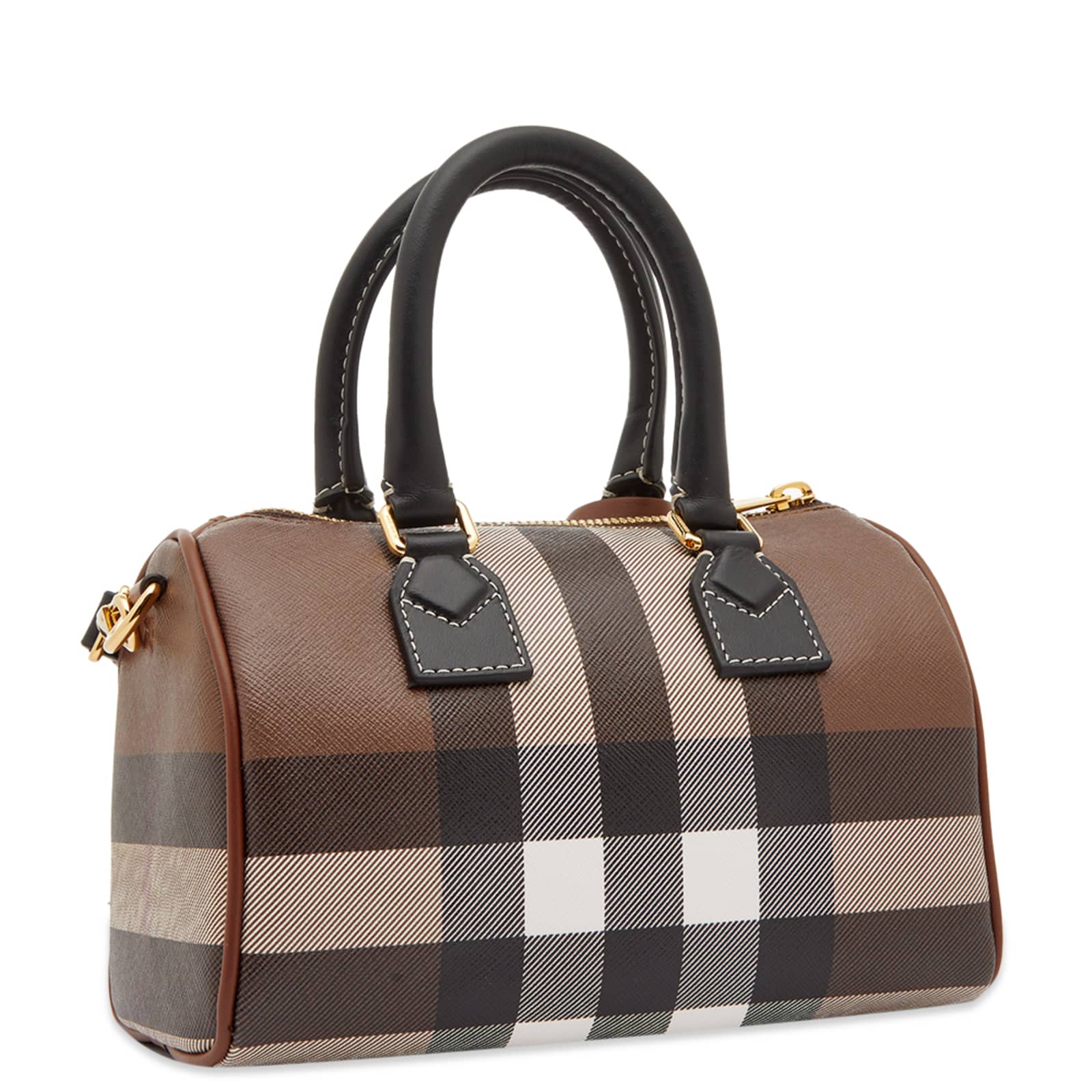 Burberry Mini Bowling Bag Dark Birch Brown Check END. (GB)