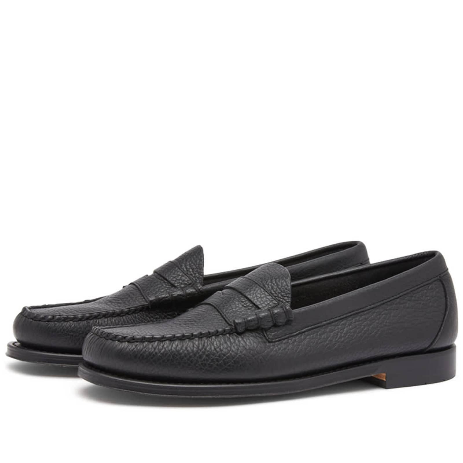 Bass Weejuns Larson Penny Loafer - Black Tumbled Leather