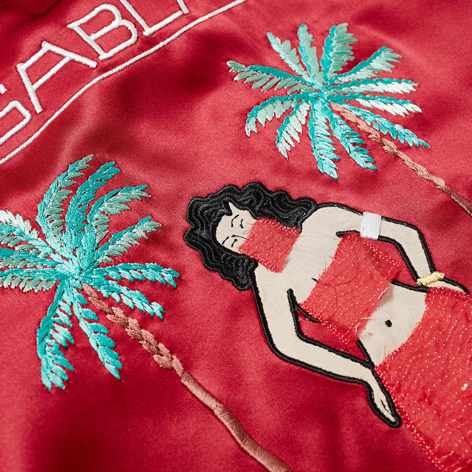 Casablanca Embroidered Souvenir Jacket Bordeaux END.