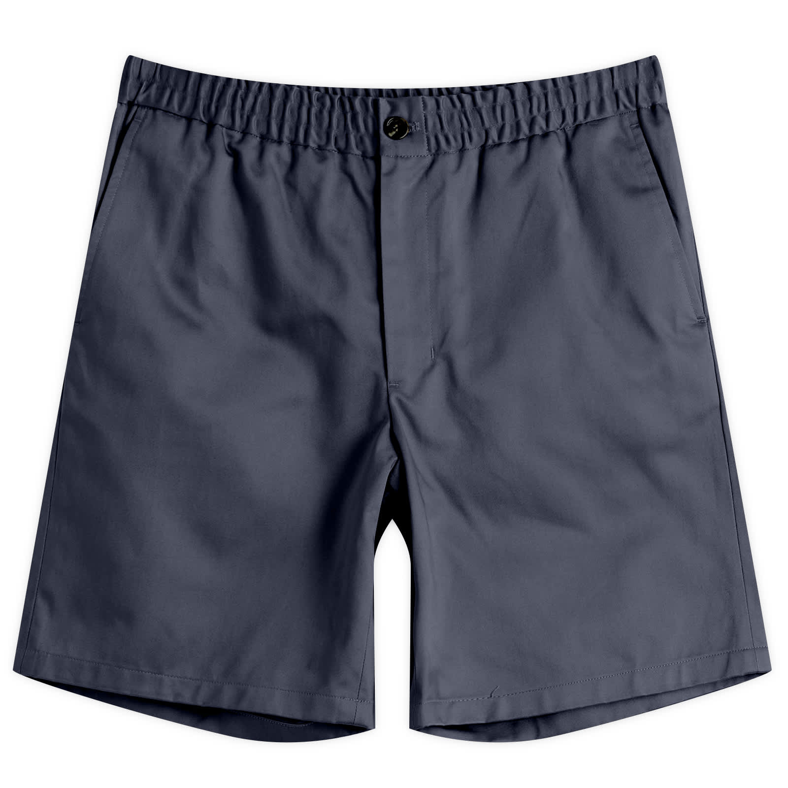AMI Paris Elasticated Waist Cotton Shorts - Navy Blue