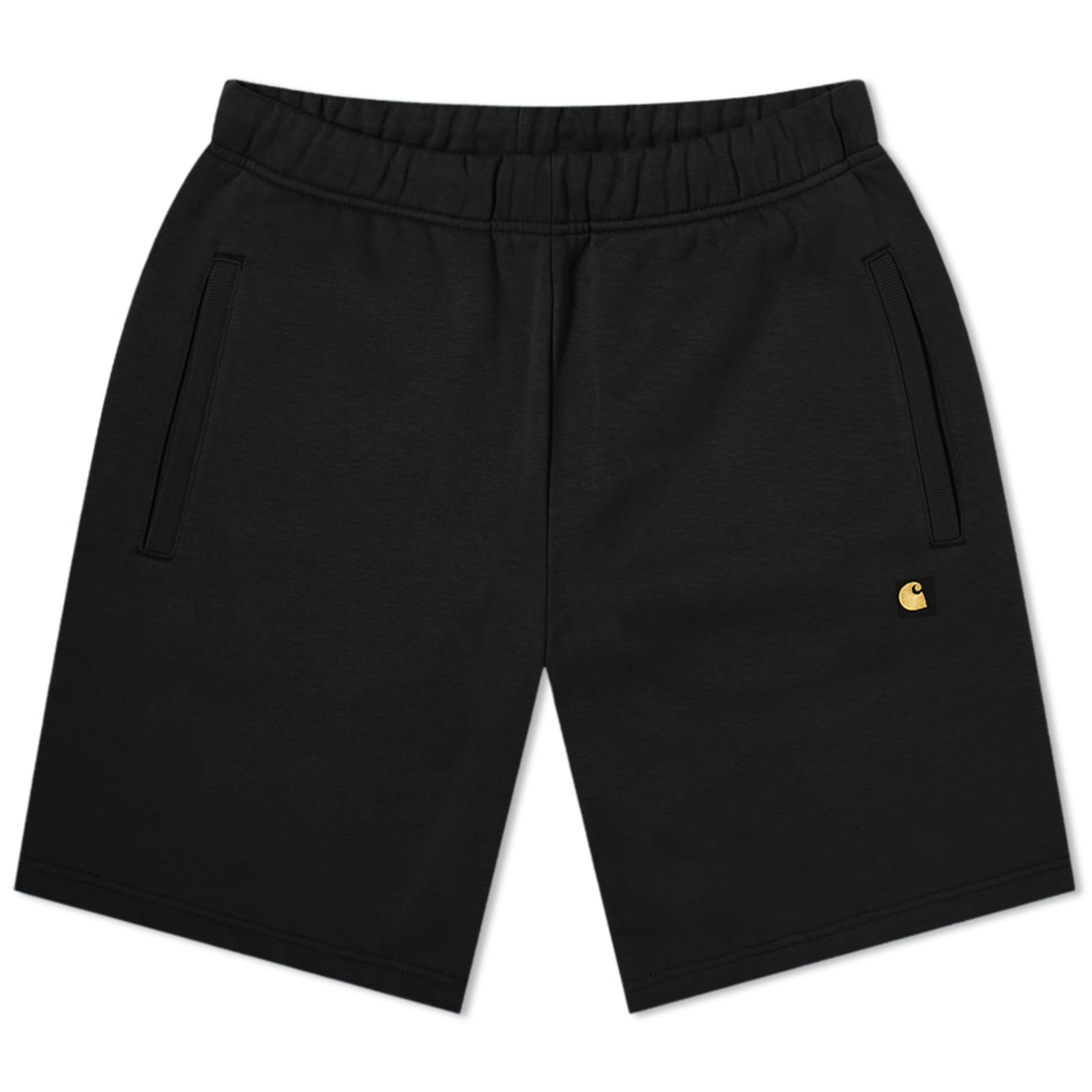 Carhartt WIP Chase Sweat Shorts Black & Gold END.