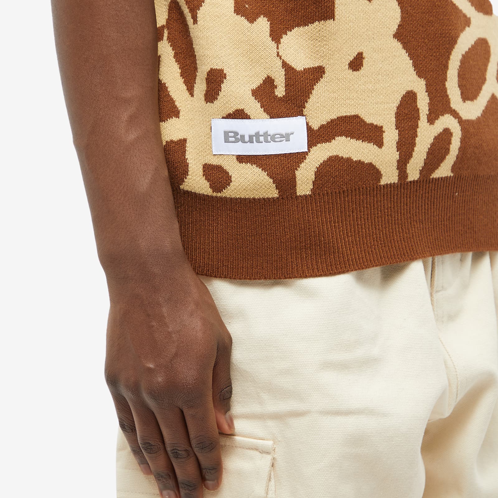 Butter Goods Flowers Knit Vest Brown END. (GB)