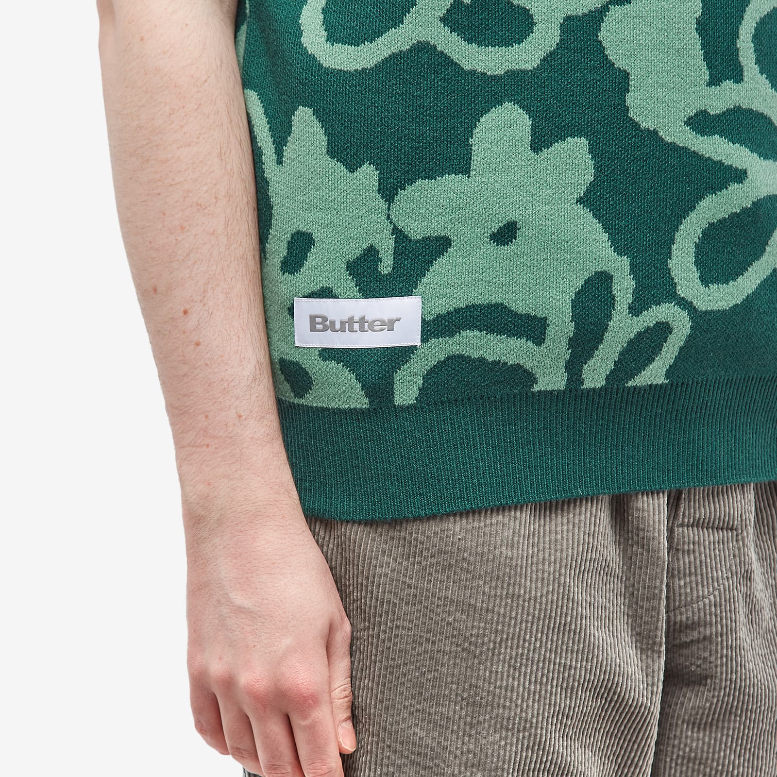 Butter Goods Flowers Knit Vest Forest END. (UK)