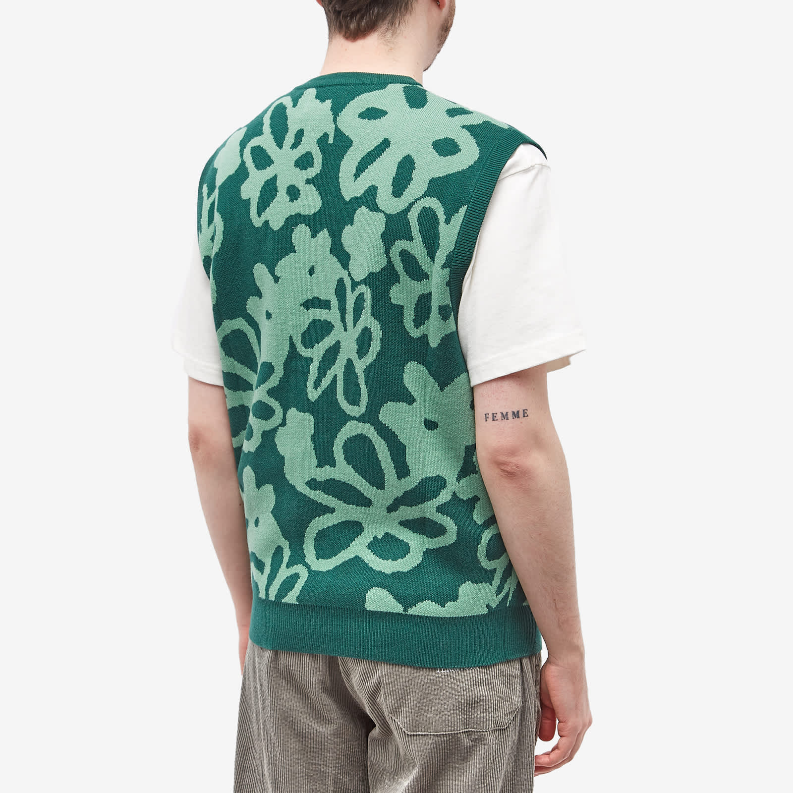 Butter Goods Flowers Knit Vest Forest END.