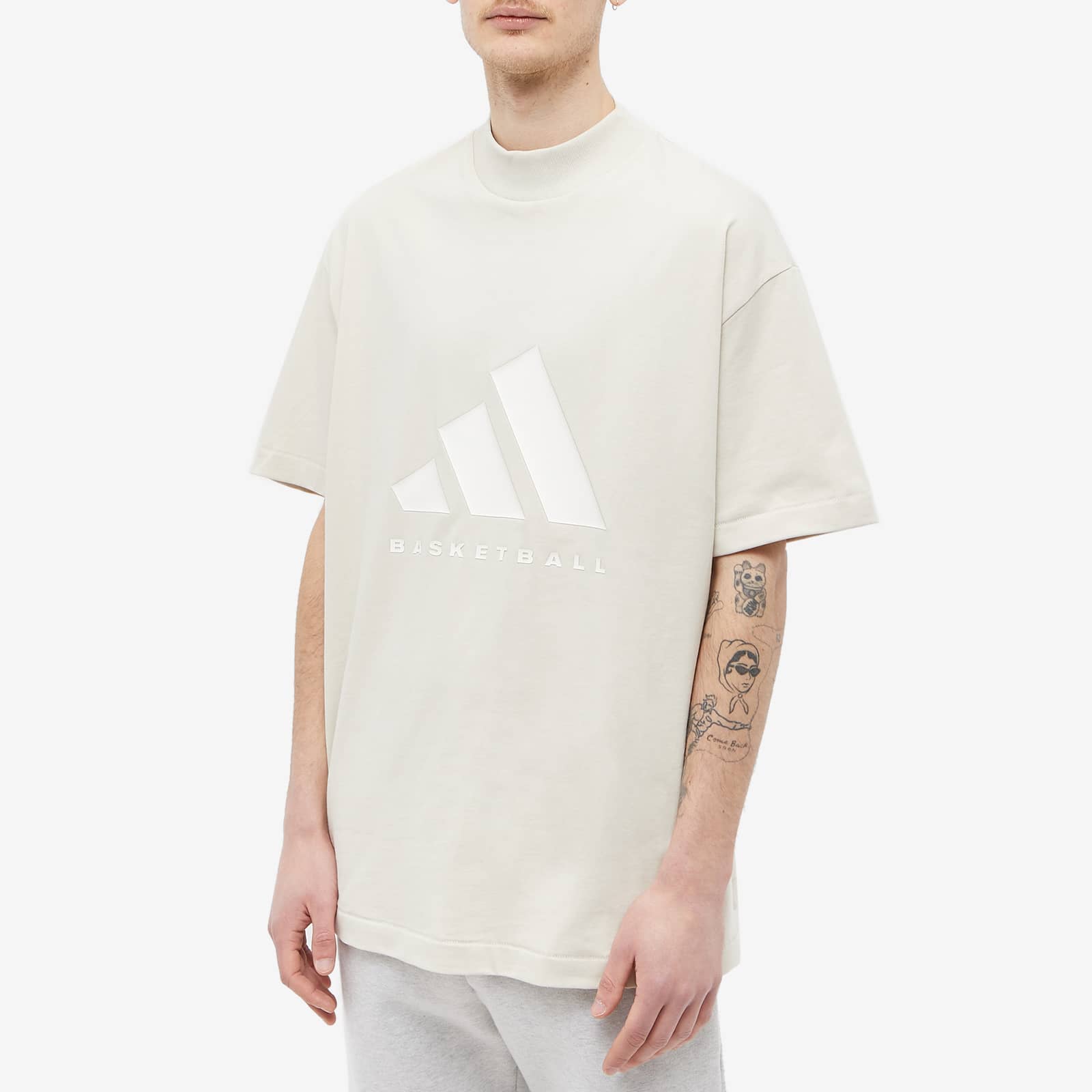 Adidas Adidas Basketball Short Sleeve Logo TShirt Alumina END.