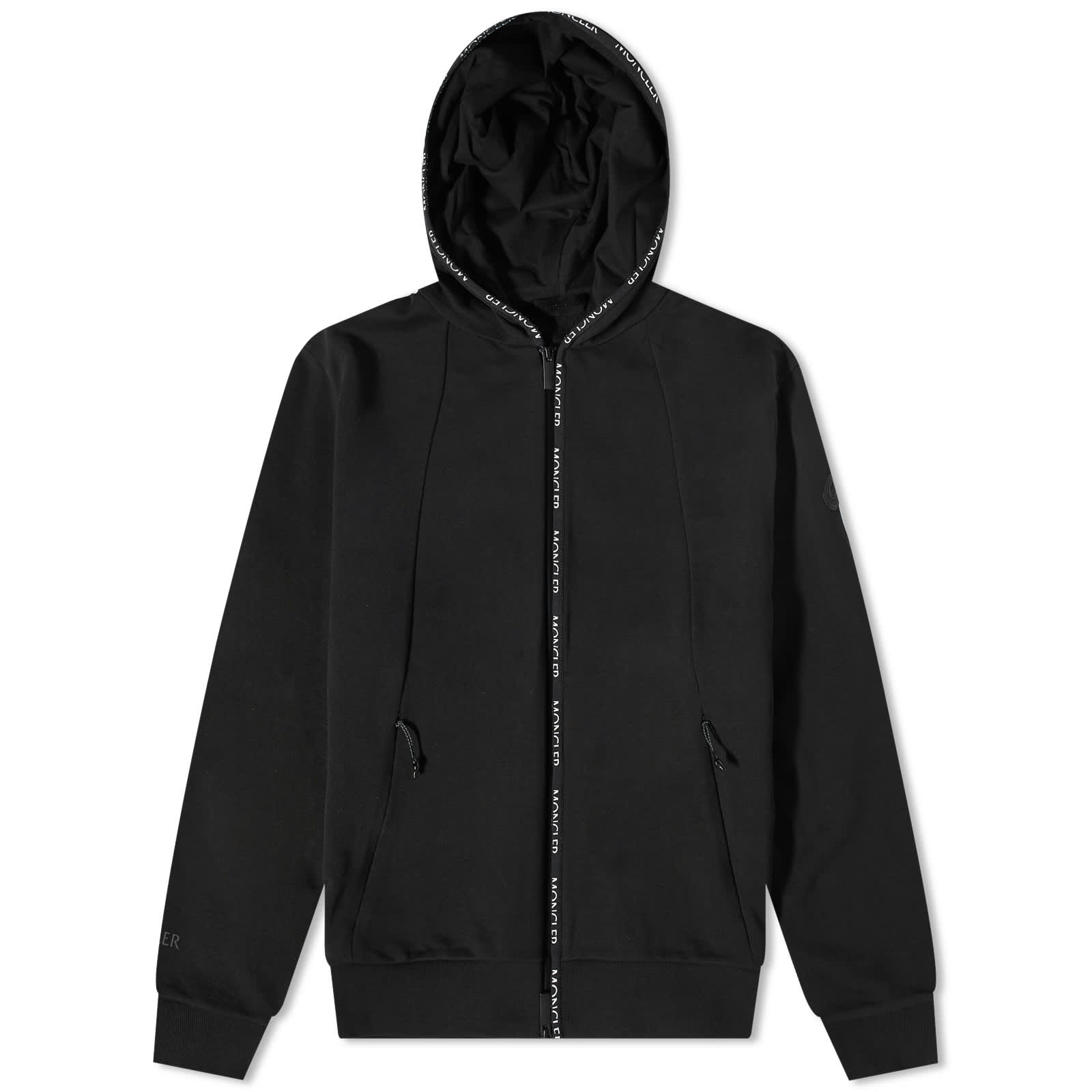 Moncler Taping Zip Up Hoodie Black END. (GB)