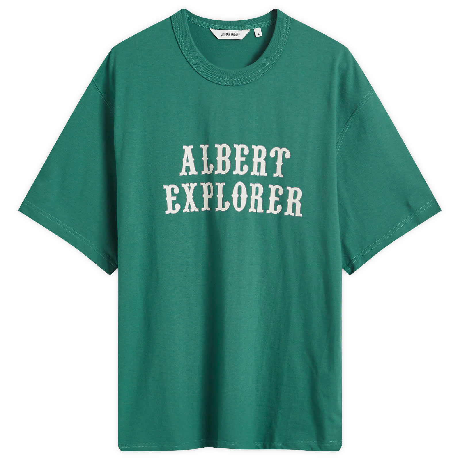 Uniform Bridge AE Logo T Shirt Green END KR uniform-bridge-ae-logo-t-shirt-green-end-kr
