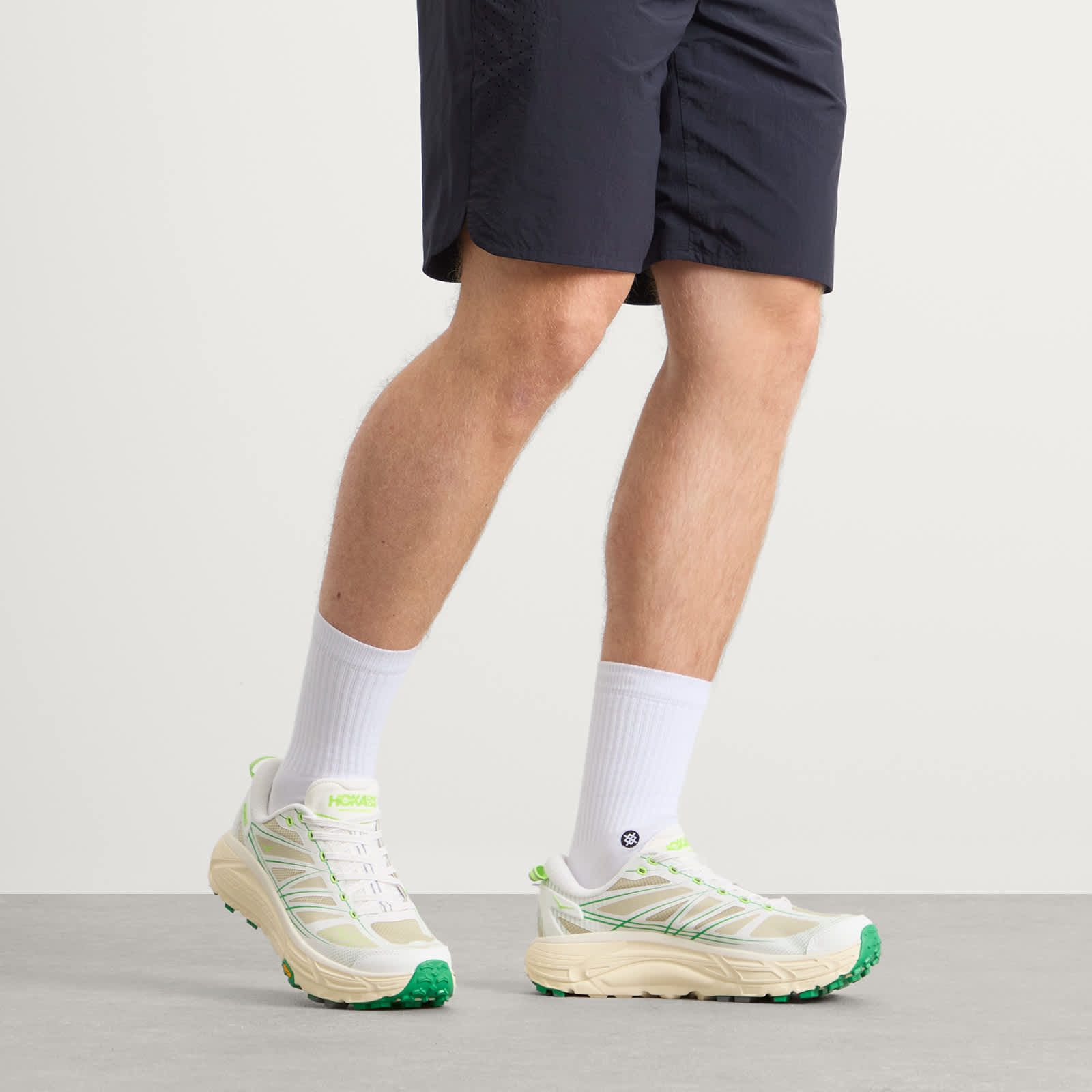 HOKA ONE ONE U Mafate Speed 2 Sneaker - White & Fresh Cut Grass