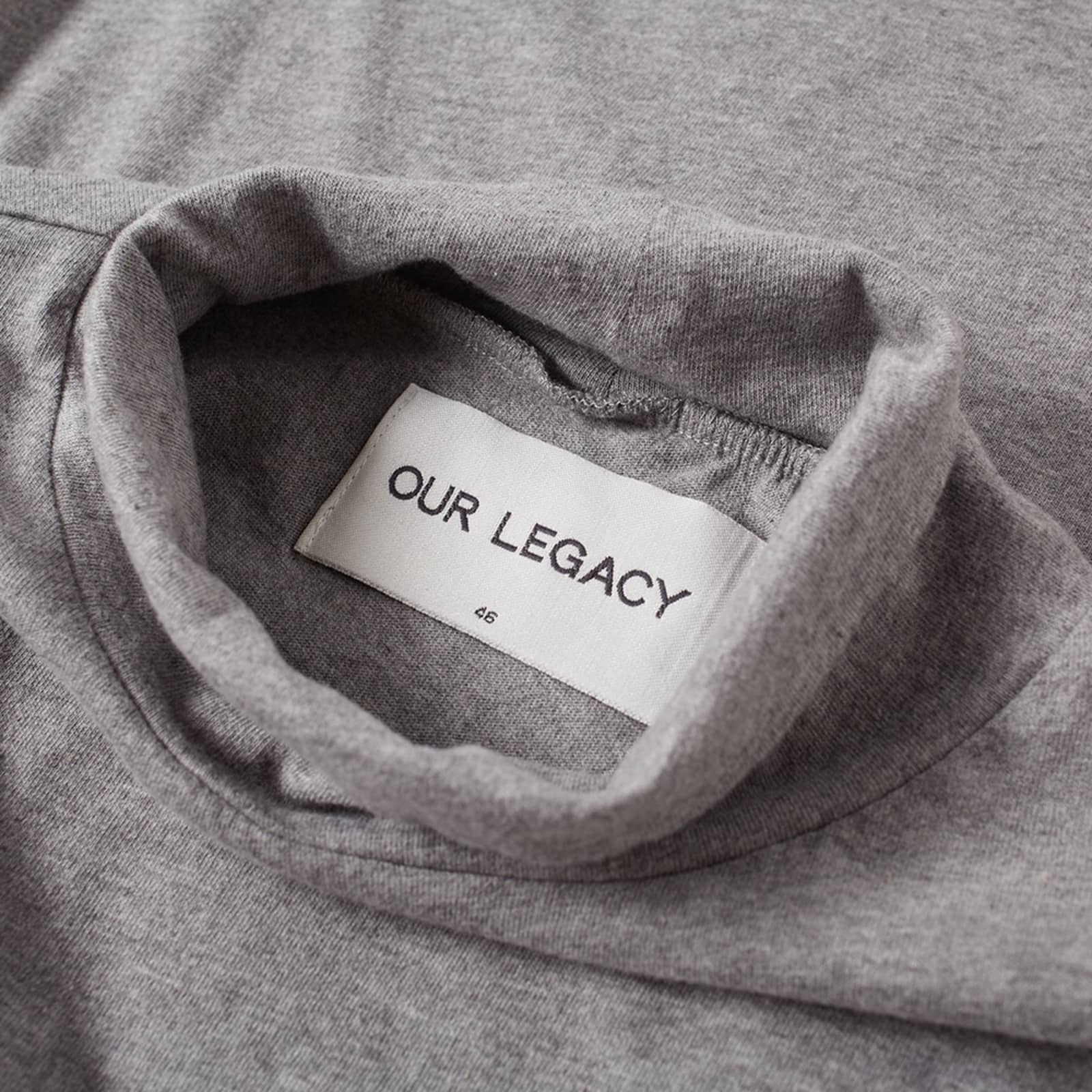 Our Legacy Turtle Neck - Grey Melange Army Jersey