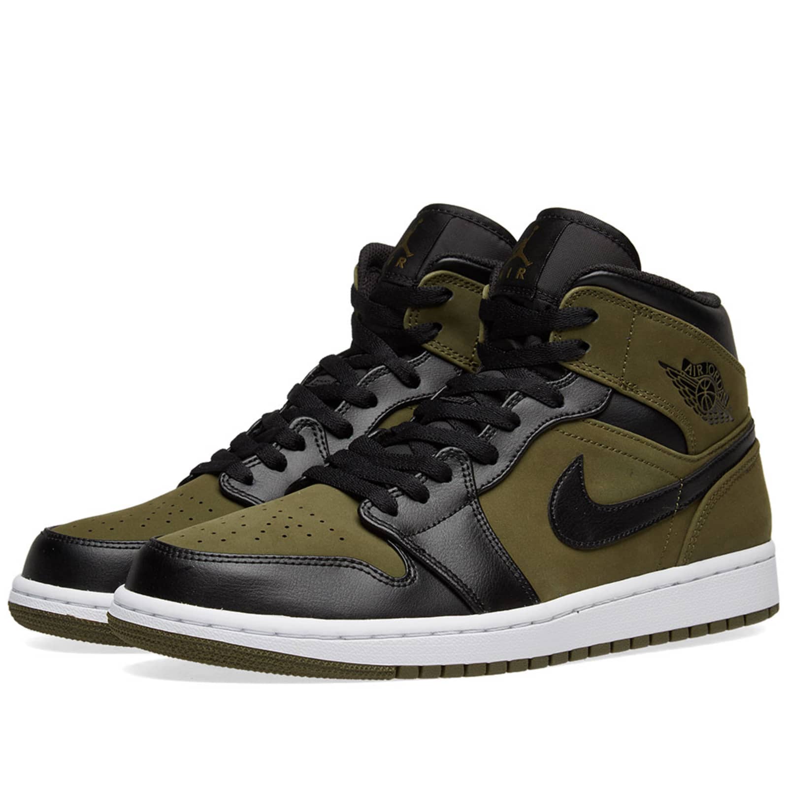 jordan 1 mid black olive canvas