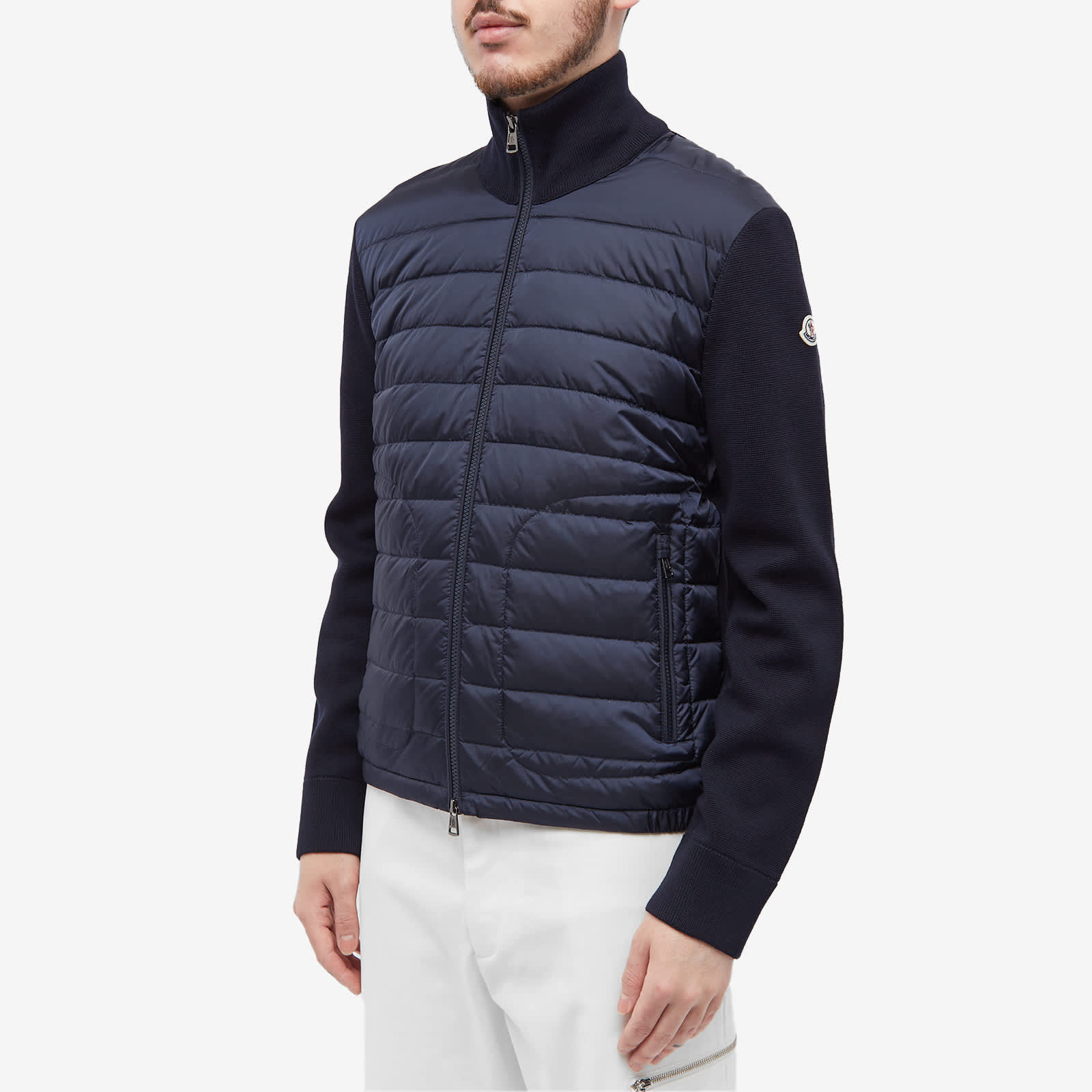 Moncler Down Knit Jacket Navy END.
